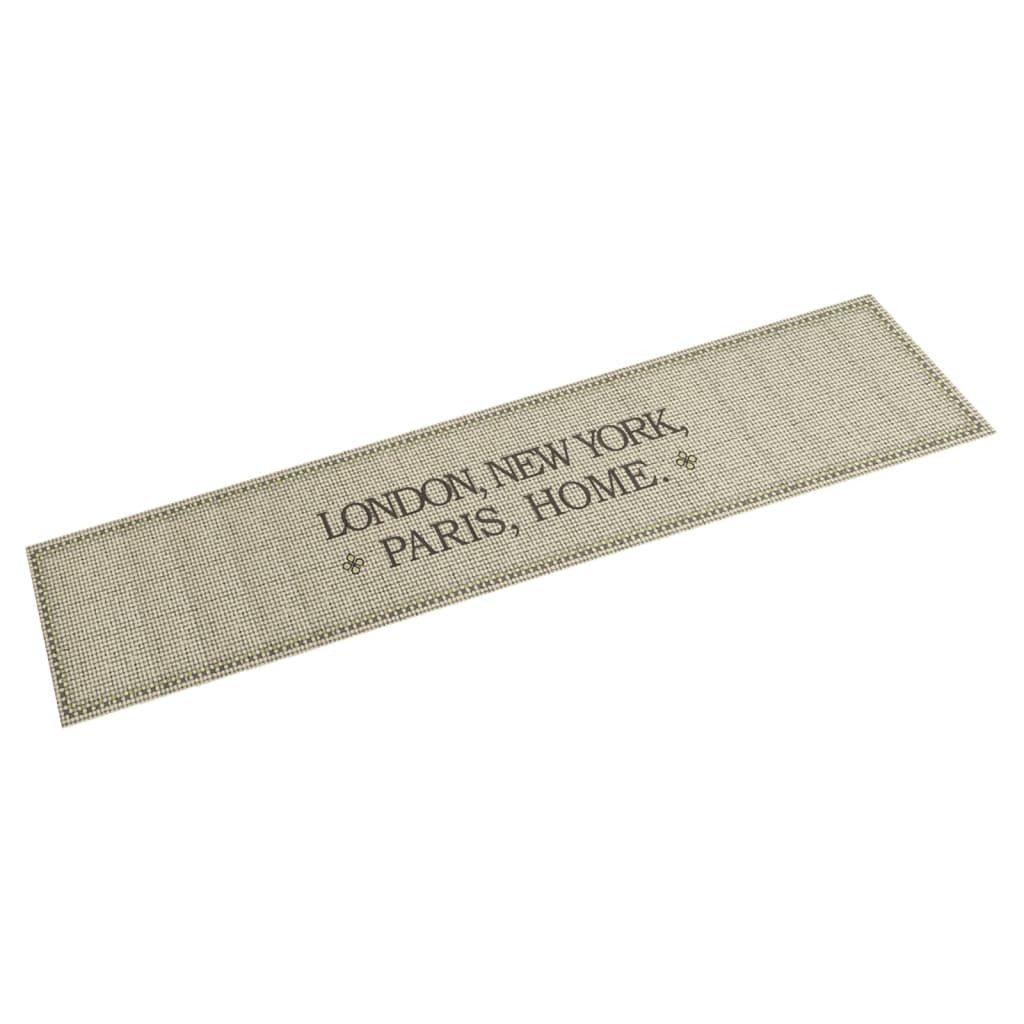 vidaXL Teppich Läufer Brücke Küchenteppich Waschbar Hauptstädte Home 60x300 cm Samt, Höhe: 0 mm
