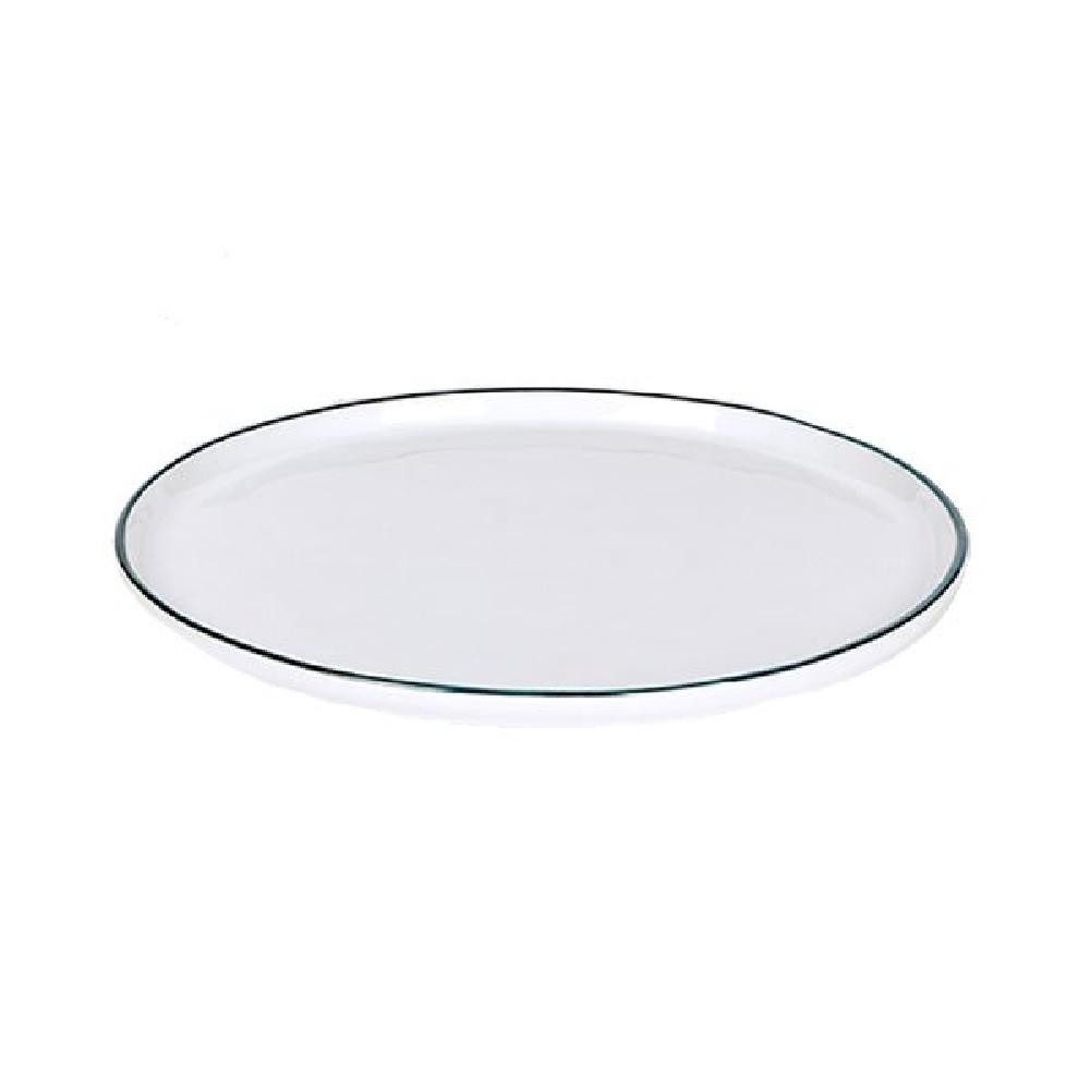 Lambert Frühstücksteller Teller Piana Weiß basaltgrauer Rand (21,5cm)