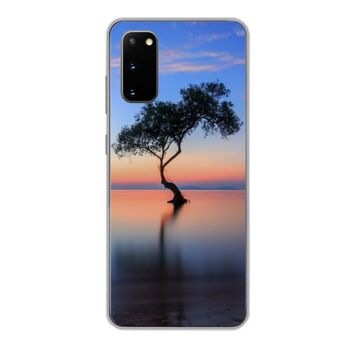 MuchoWow Handyhülle Baum im Wasser Phone Case Handyhülle Samsung Galaxy S20 Silikon Schutzhülle