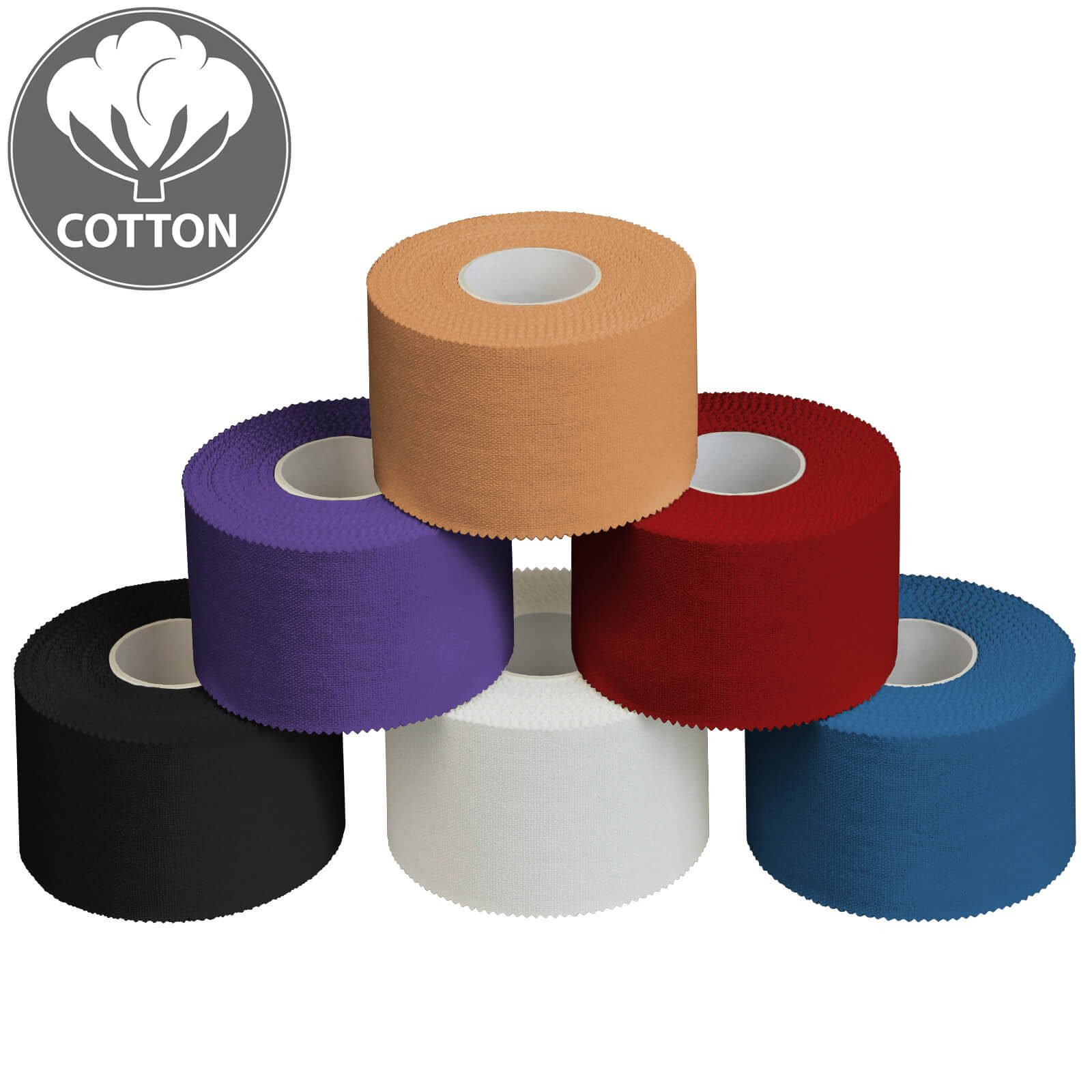 ALPIDEX Bandage 6 x ALPIDEX Sport-Tape 3,8 cm x 10 m in verschiedenen Farben