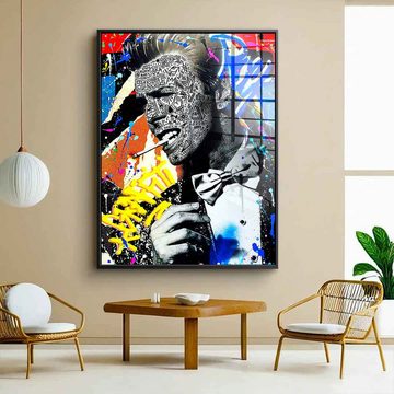 DOTCOMCANVAS® Acrylglasbild DAVID B - Acrylglas, Acrylglasbild DAVID B Pop Art hochkant Portrait