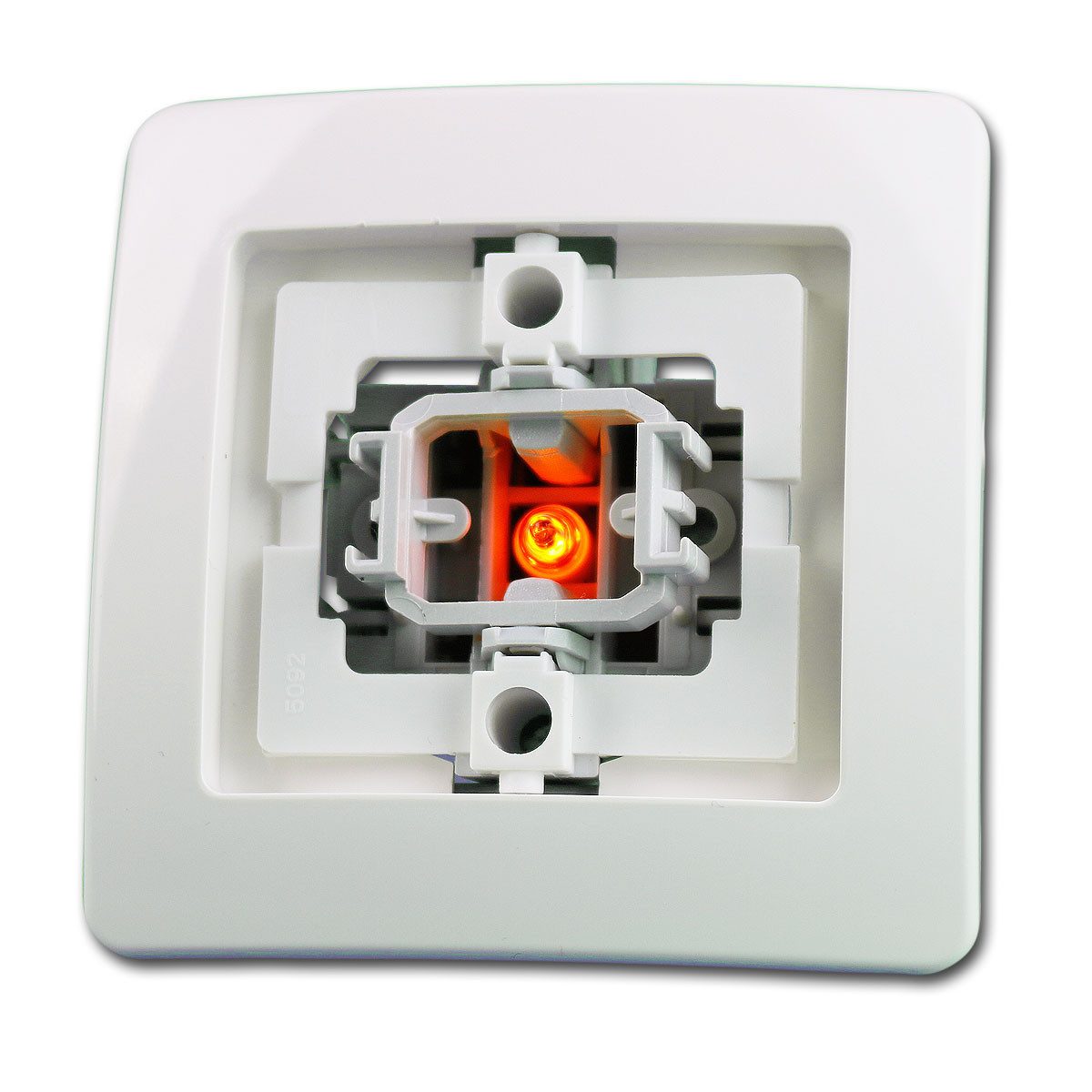 TEM EKONOMIK Kontroll-Schalter, weiß, 250V~/10A, UP Unterputzschalter