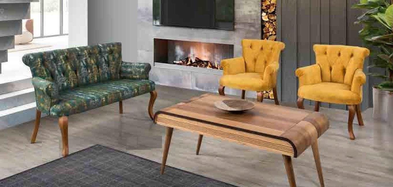 Sofa Couchtisch, Möbel Set Europe In Sofa Bank JVmoebel Sitzgarnitur Couch Made Sitzpolster