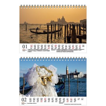 Seelenzauber Tischkalender Reisezauber Venedig DIN A5 Tischkalender für 2023 Italien - Seelenzaub