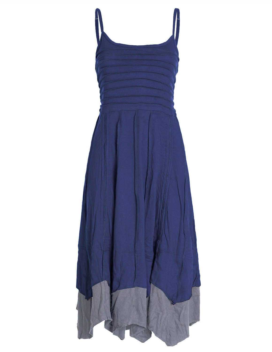 Vishes Sommerkleid Damen Sommer-Kleid längen-verstellbar Spagettiträger-Kleid Hippie, Ethno, Goa Style