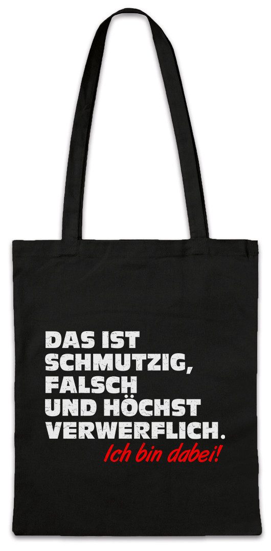Beuteltasche Schmutzig Falsch Verwerflich Stofftasche Schmutz Dreck Clown Joke Spaß