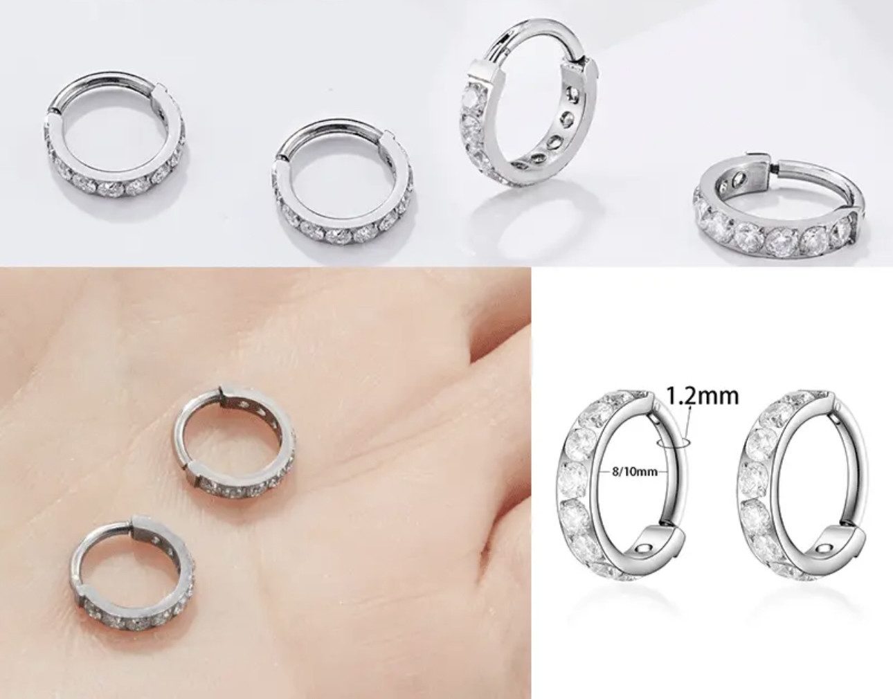 Karisma Schmuck Nasenpiercing Titan Hinged Nasenring Segmentring Charnier/C günstig online kaufen