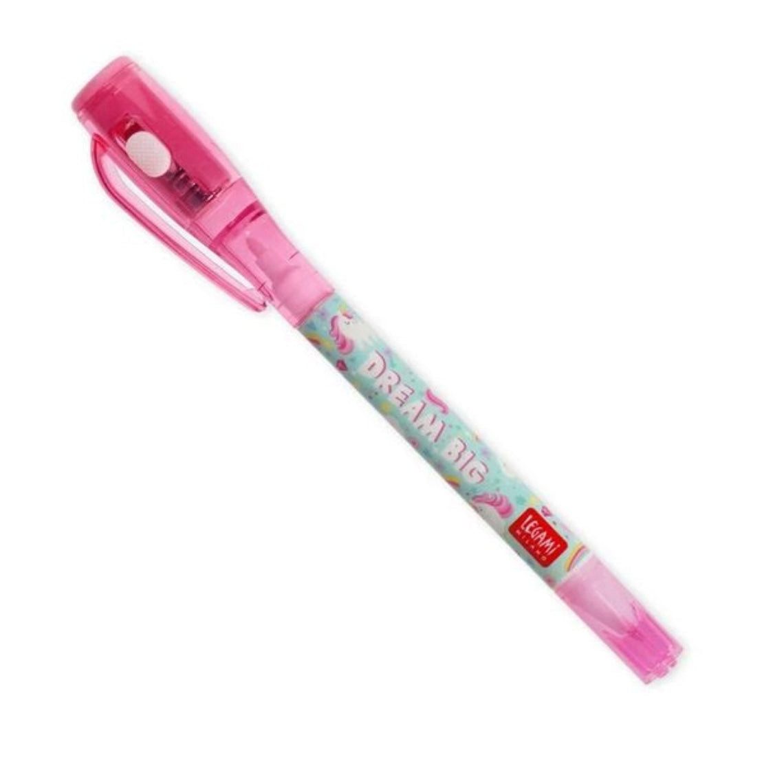 Legami Spiel LEGAMI Magic Pen Einhorn – Stift mit unsichtbarer Tinte & UV-Licht