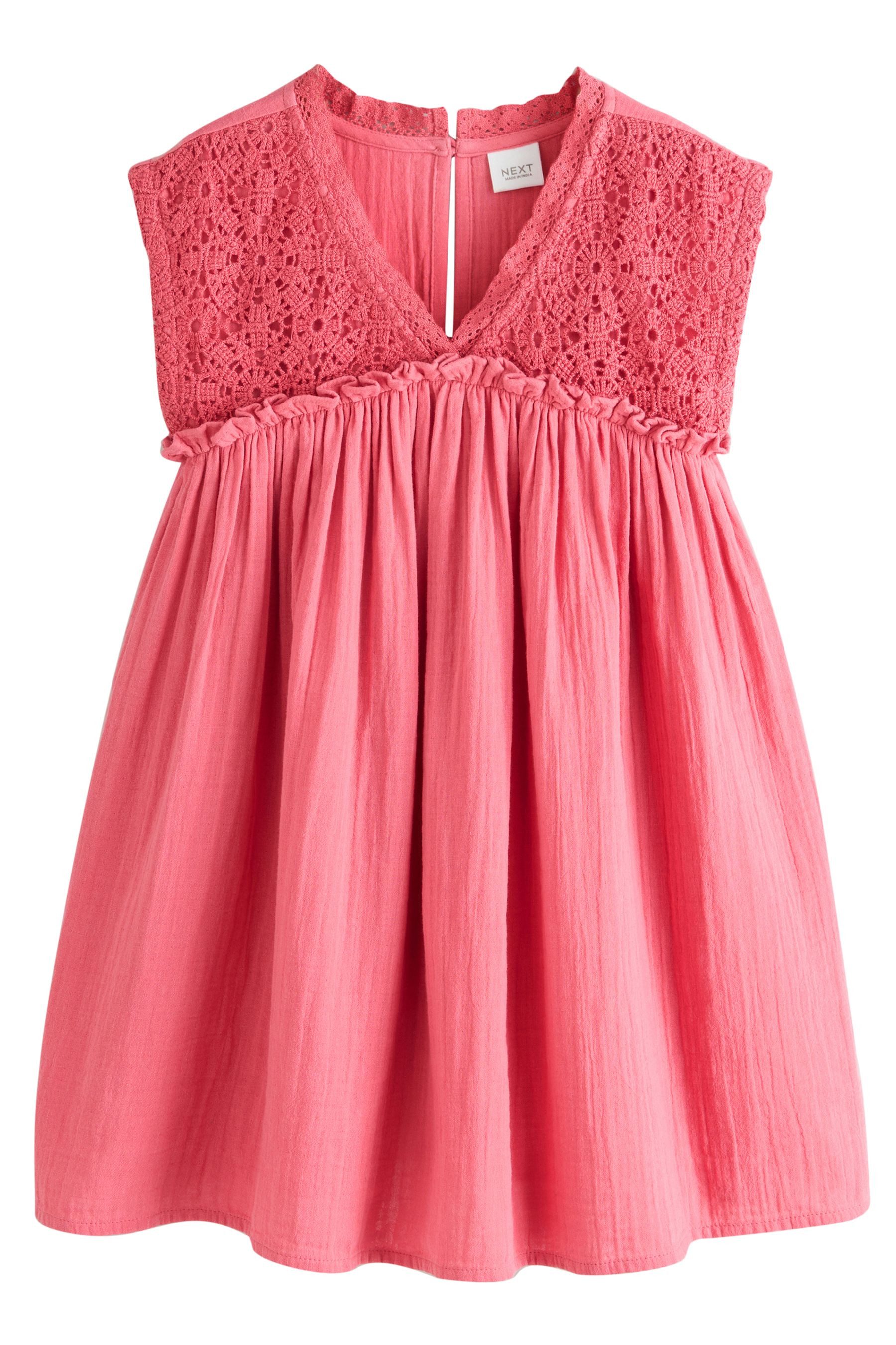 Next Sommerkleid Kleid mit Häkelbesatz (1-tlg) günstig online kaufen