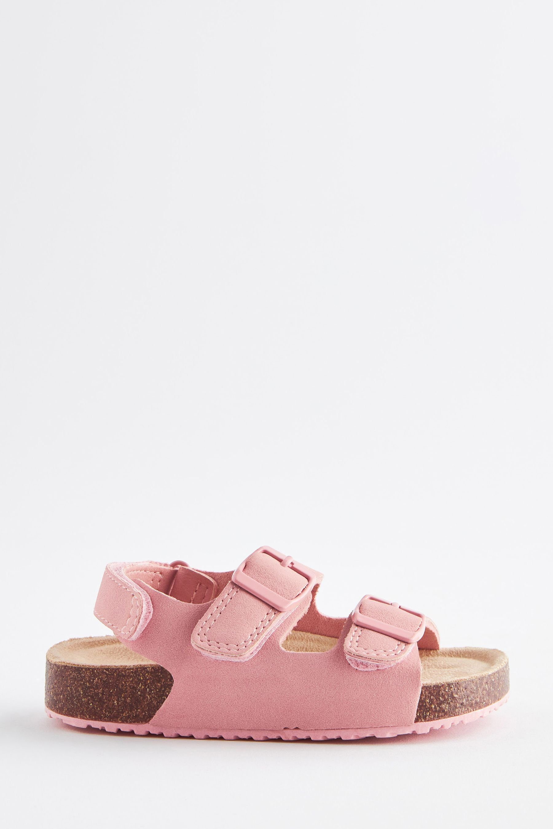 Next Korkbett-Sandalen mit Doppelschnalle Sandale (1-tlg) Pink