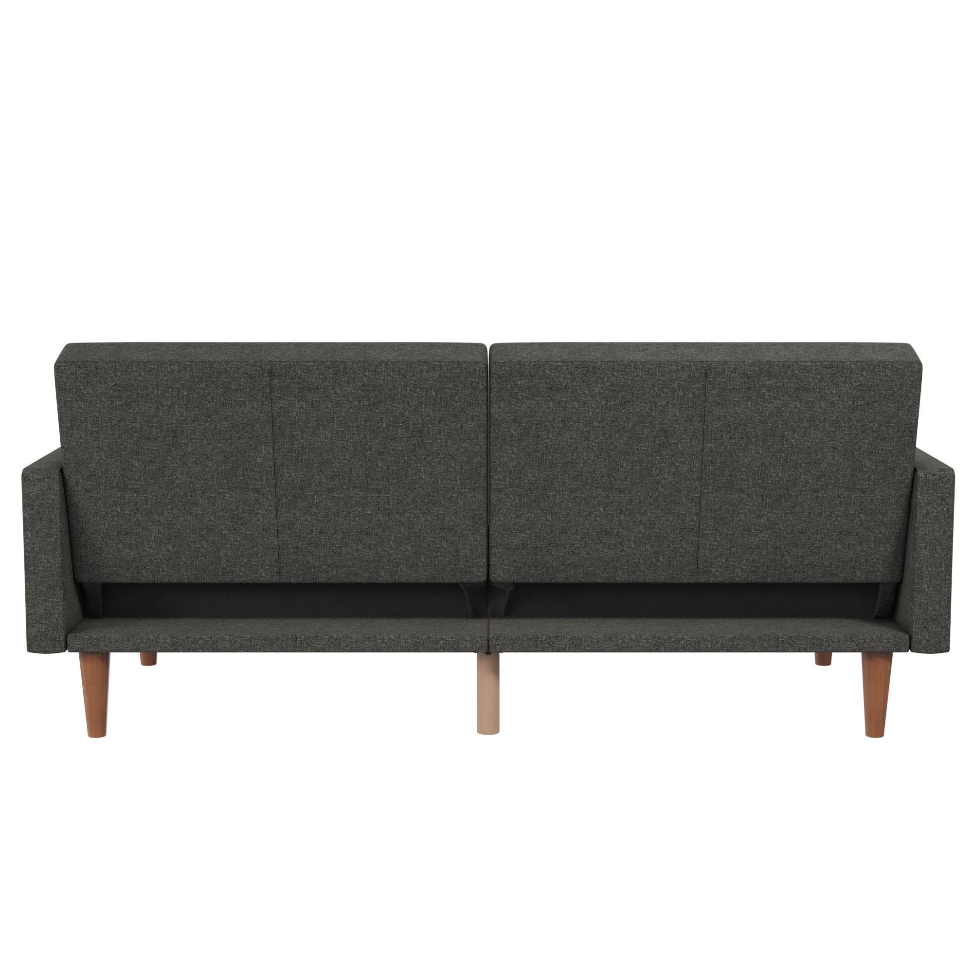 cm 199 aus Breite grau Leinen, Schlafsofa Wimberly, Knopfheftung, loft24 Bezug