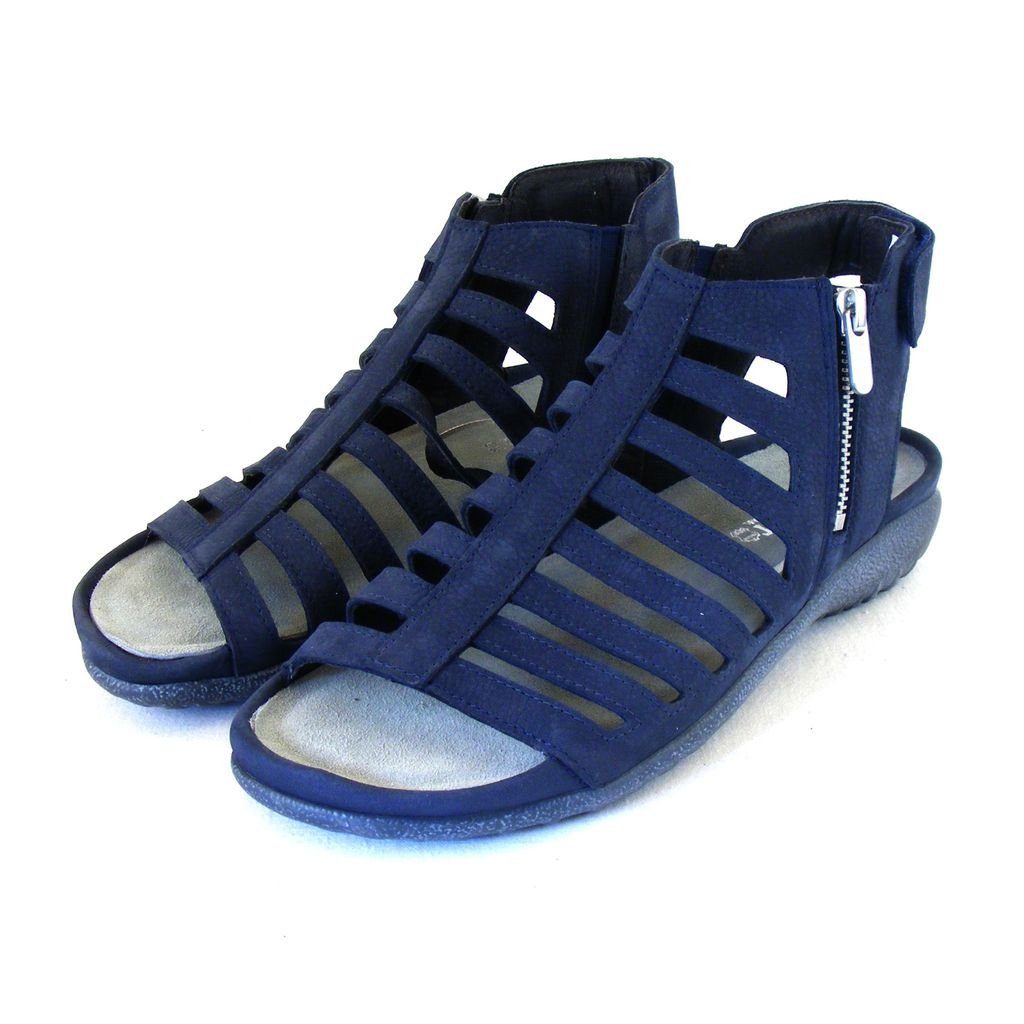 Schuhe Damen Pitau Naot 17969 navy Fußbett blaugrau Sandalen NAOT Leder Sandalette