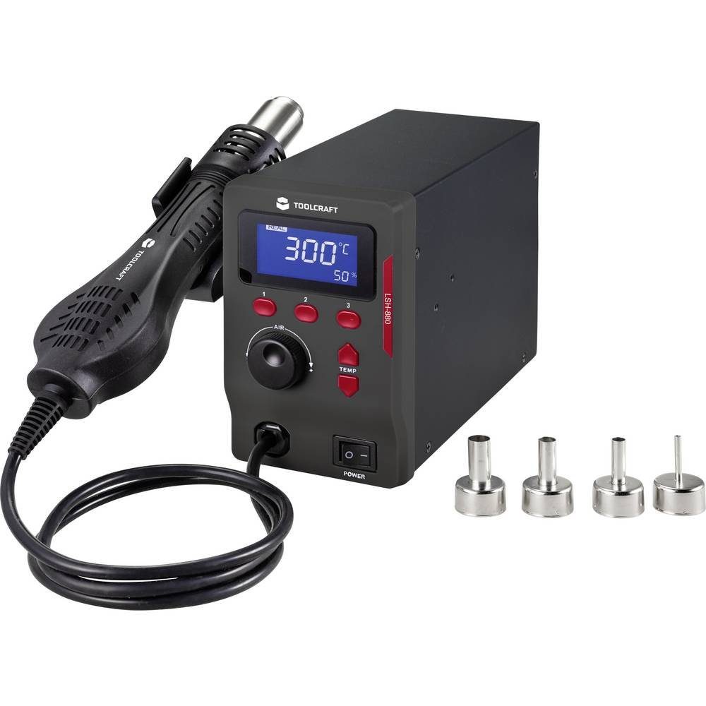 TOOLCRAFT Lötkolben Heißluftstation 800 W TO-6904818