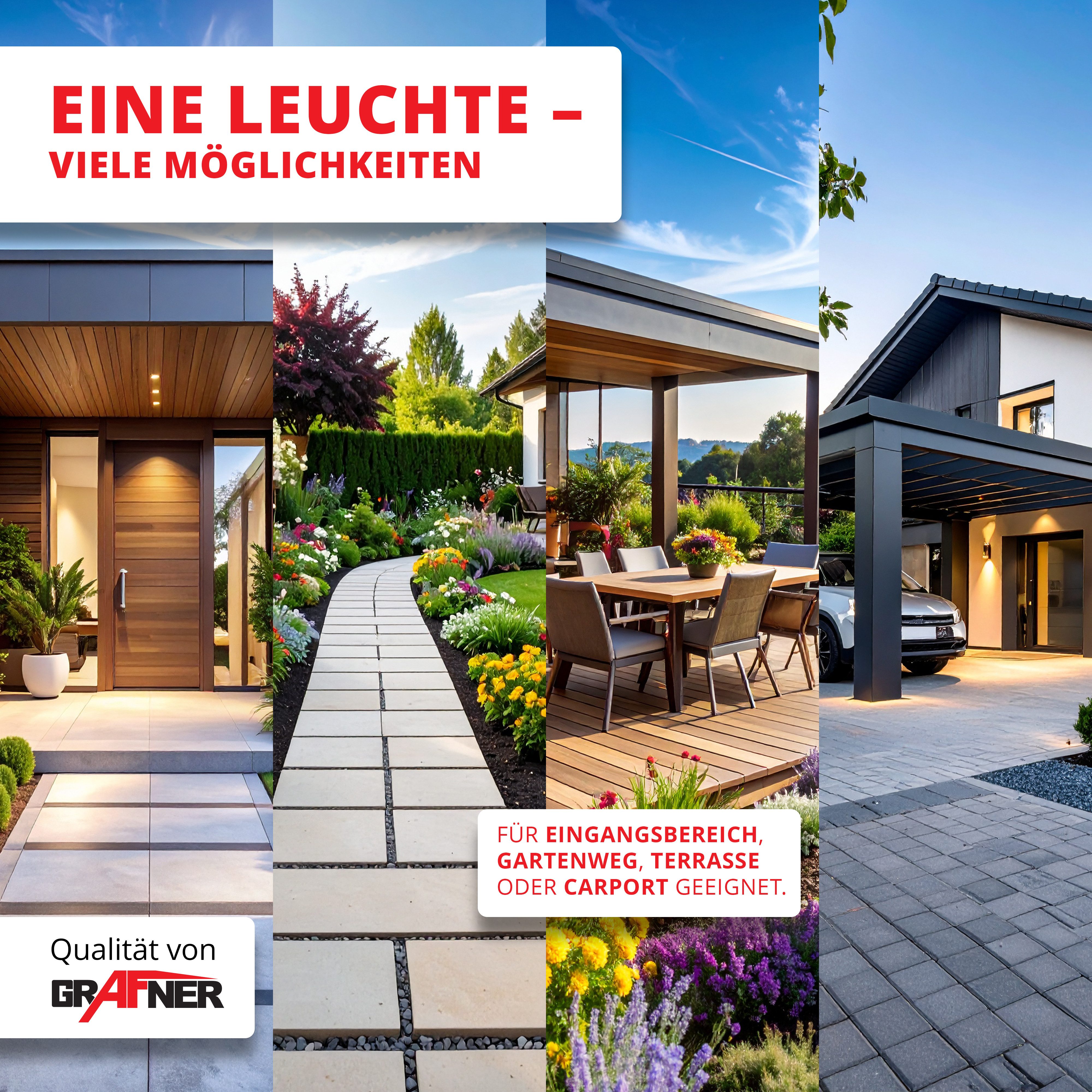 Grafner Gartenleuchte Wegleuchte Edelstahl Gartenlampe 100 günstig online kaufen