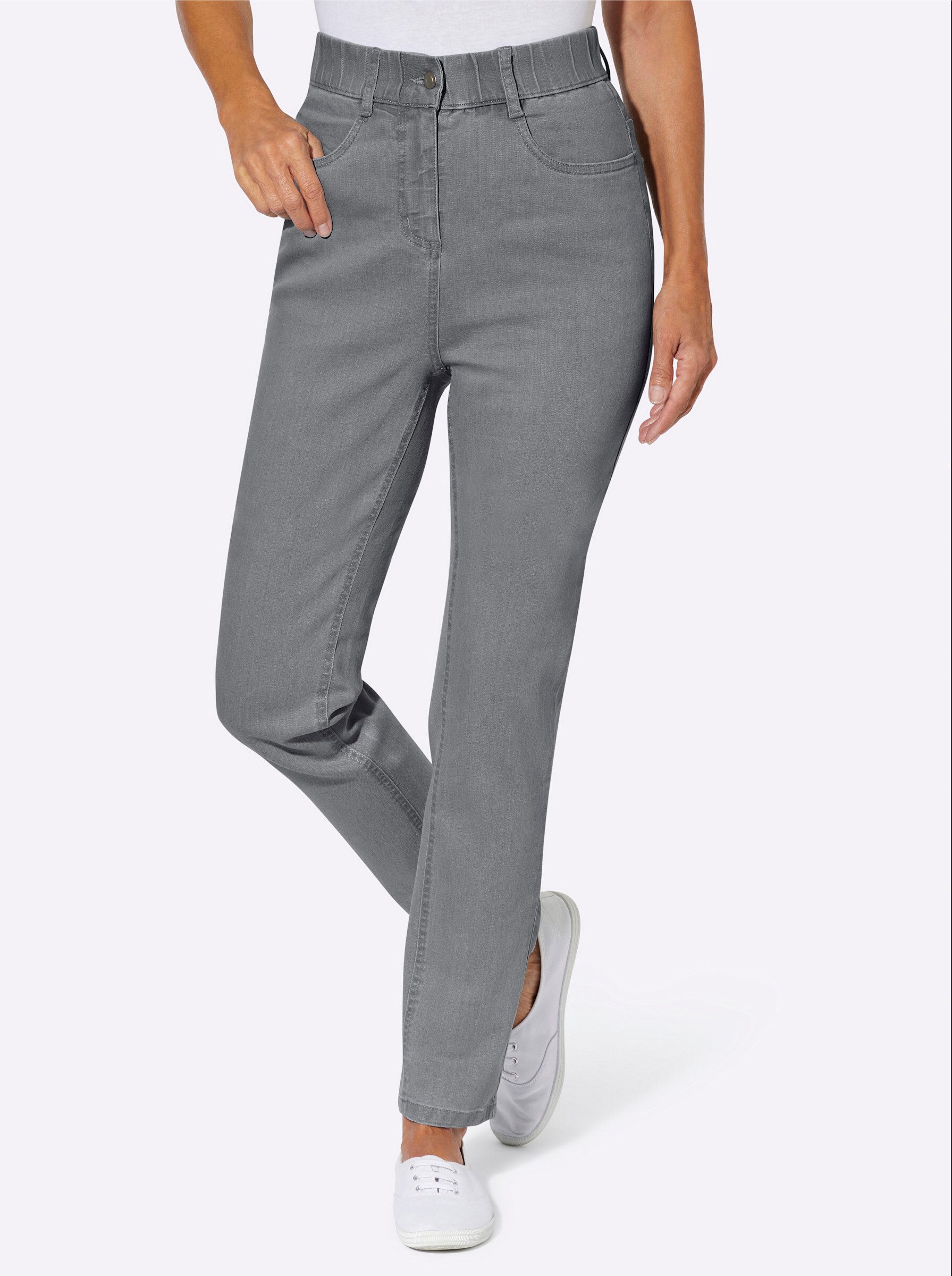 Sieh an! Bequeme Jeans Jeans erhöht