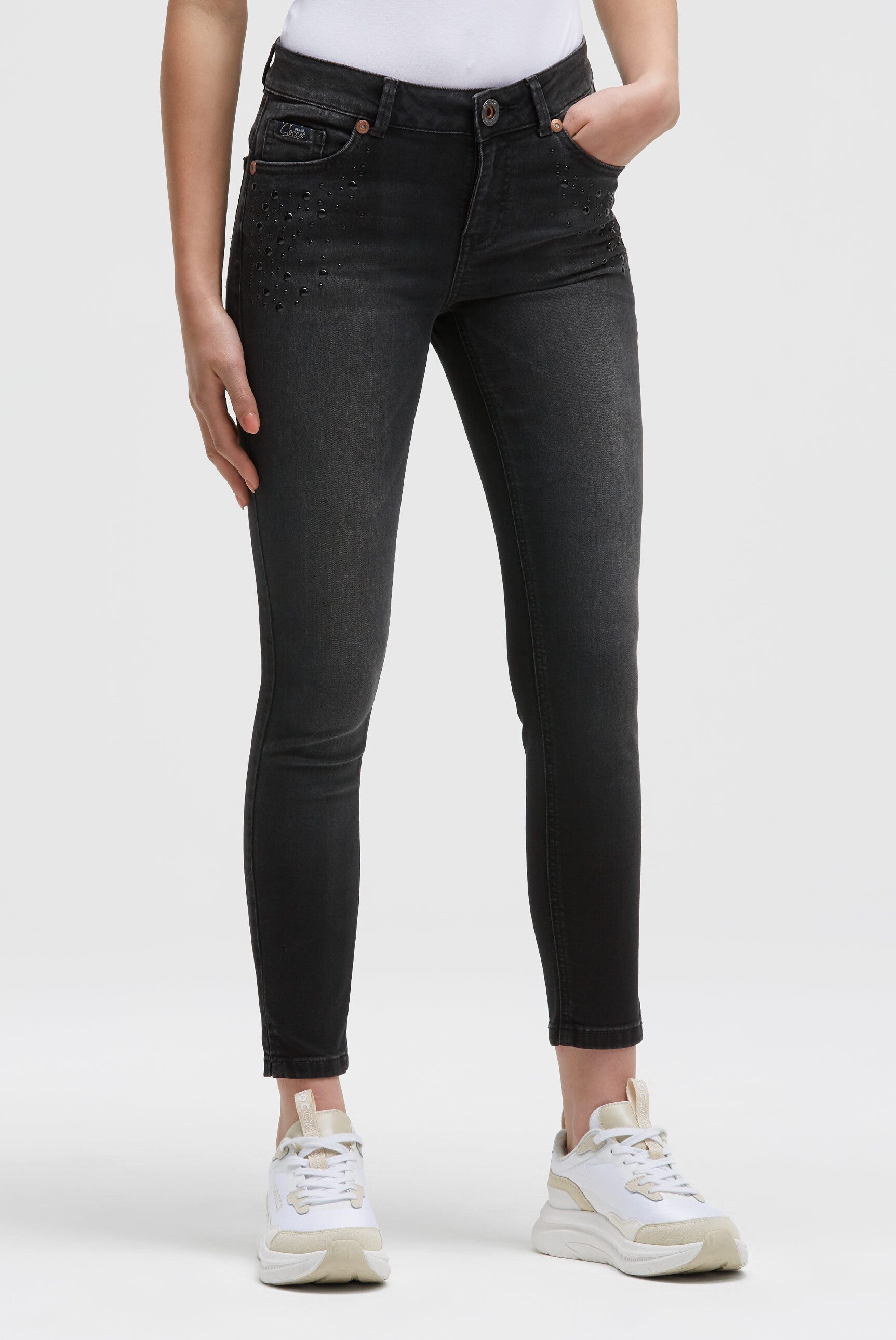 SOCCX Slim-fit-Jeans mit normaler Leibhöhe