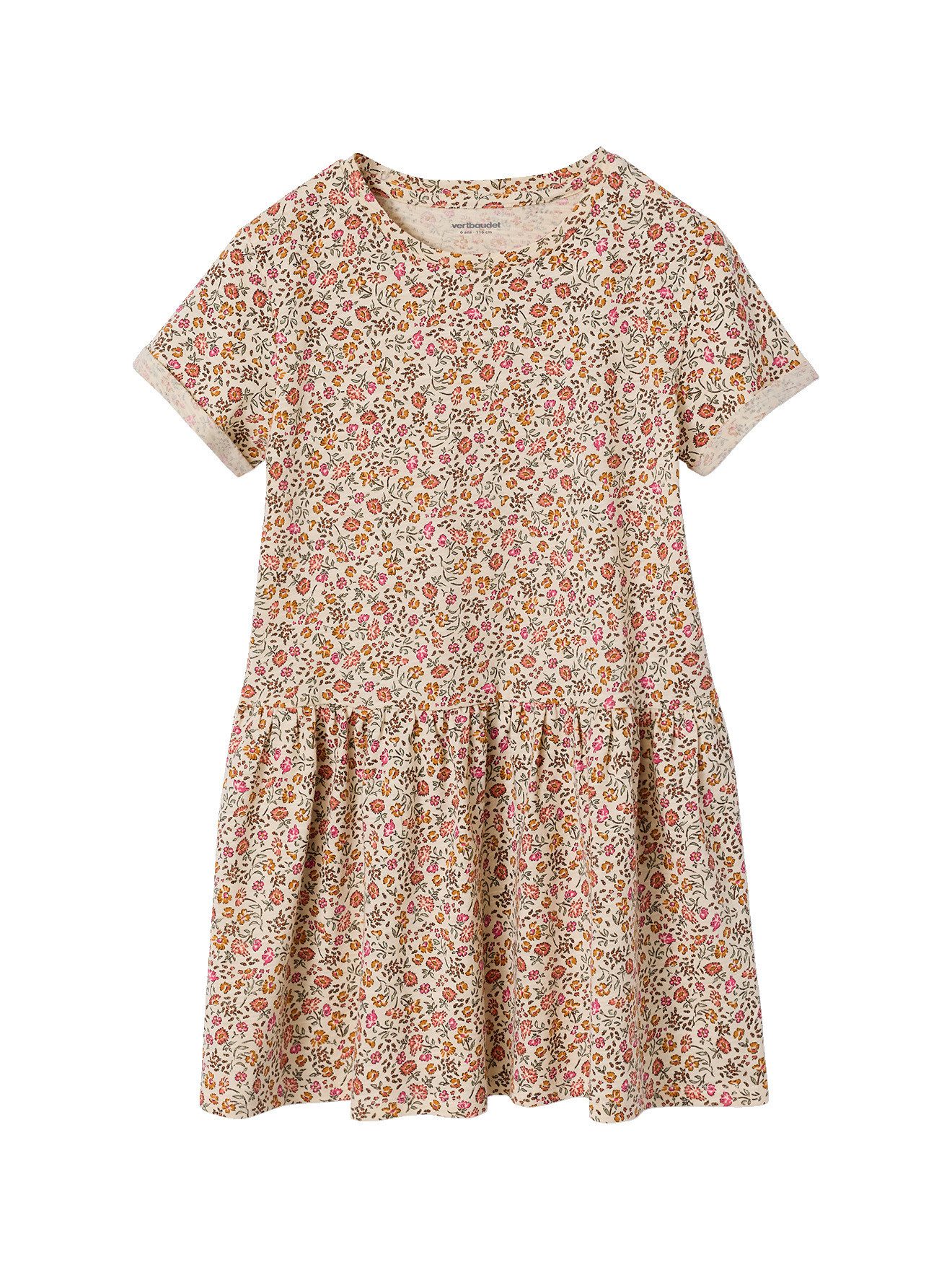 vertbaudet Minikleid Mädchen Shirtkleid BASIC Elastische Taille