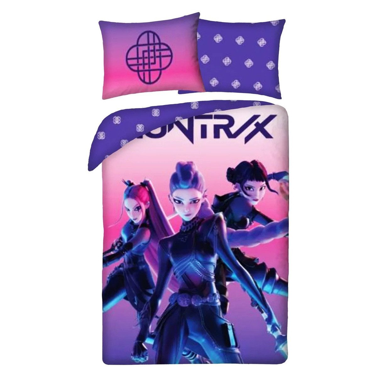 KPop Demon Hunters Kinderbettwäsche K-pop Demon Hunters Warriors Bettwäsche 140×200cm, 70×90 cm
