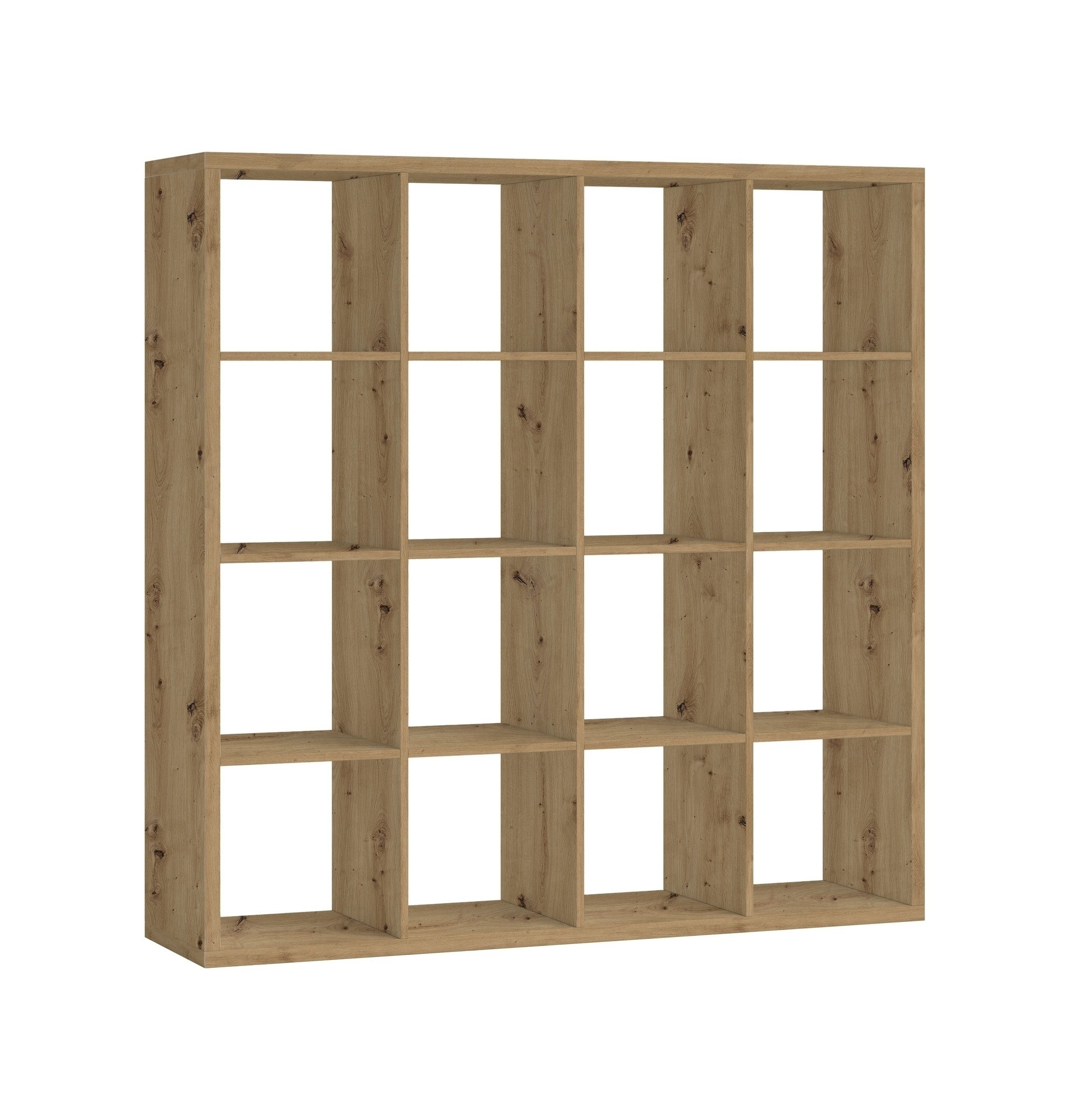 PREISBRECHER Raumteiler Style, 16 Fächer, Artisan Eiche Dekor - 147x147x38cm (BxHxT)