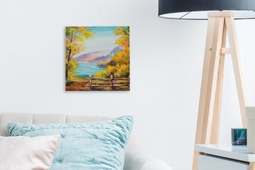OneMillionCanvasses® Gemälde Malerei - Ölgemälde - Pflanzen - Natur, (1 St), Leinwand Bilder für Wohnzimmer Schlafzimmer