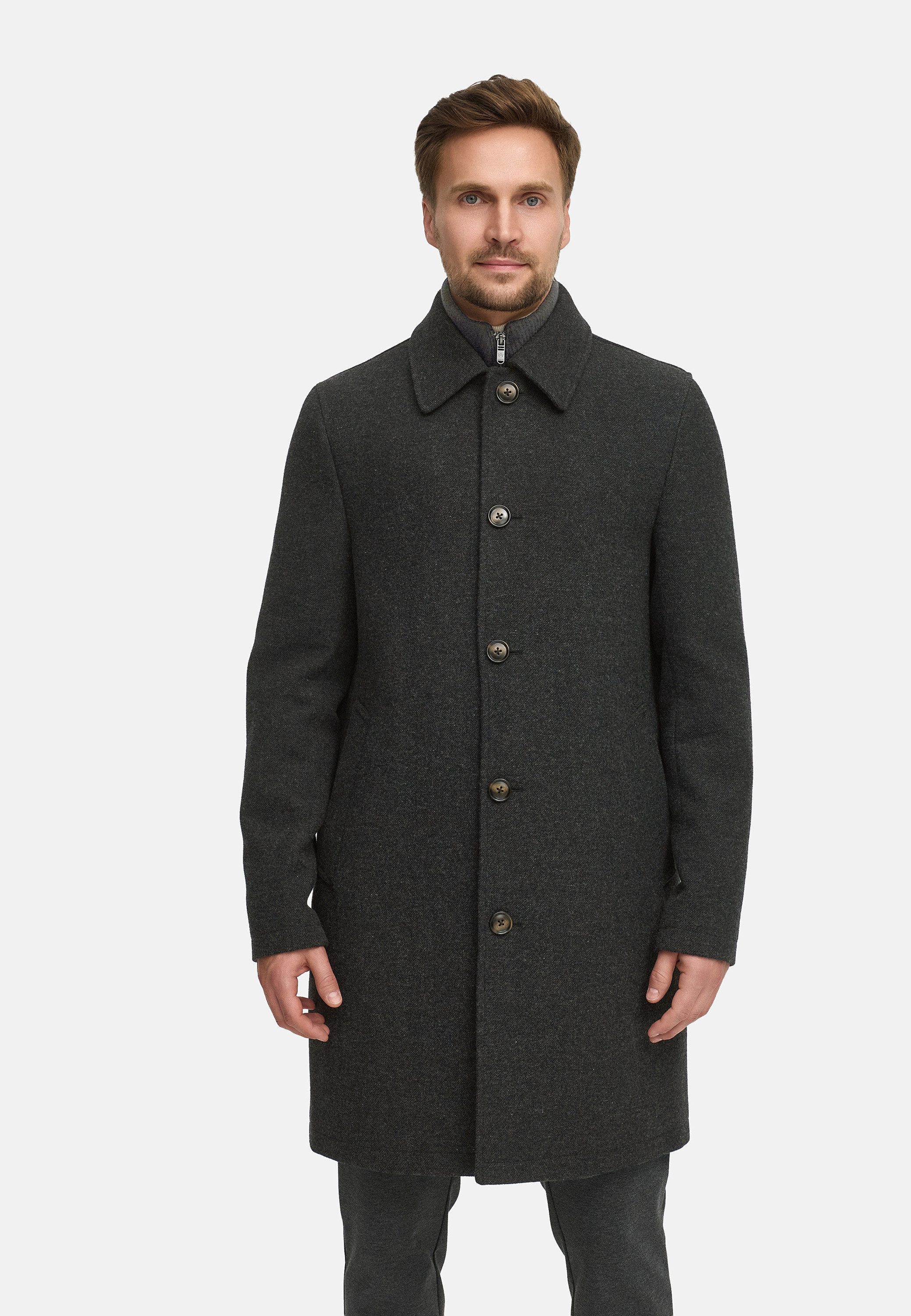 Jeff Wollmantel Herren JFTyler Winter Mantel Herrenmantel Eleganter Herrenmantel mit Wollanteil und Strickeinsatz