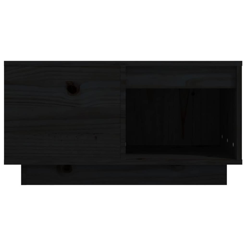 cm 60x61x32,5 (1-St) Massivholz vidaXL Kiefer | Schwarz Schwarz Schwarz Couchtisch Couchtisch
