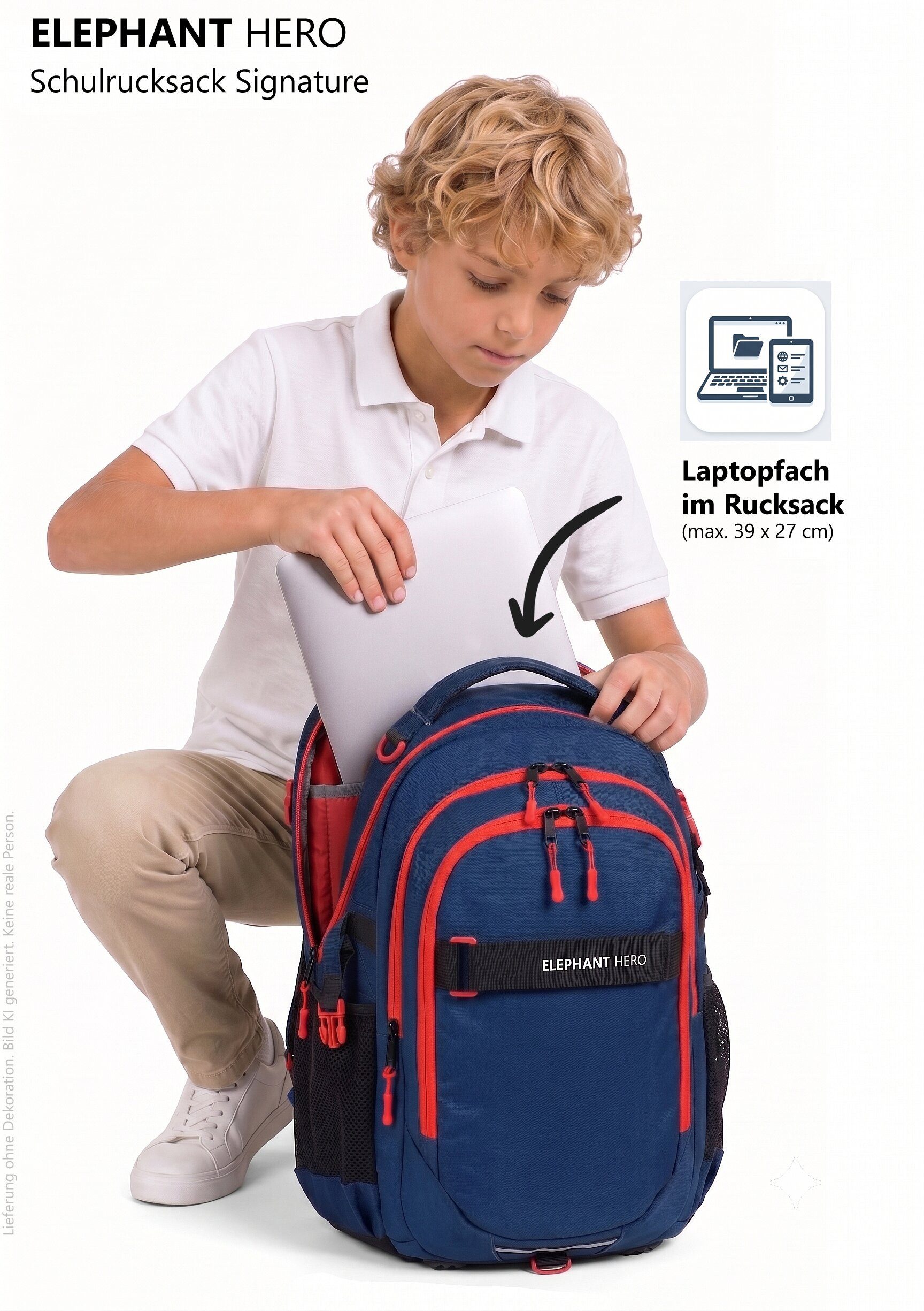 ELEPHANT Schulrucksack Hero Signature Schultasche, Rucksack, Schulmappe