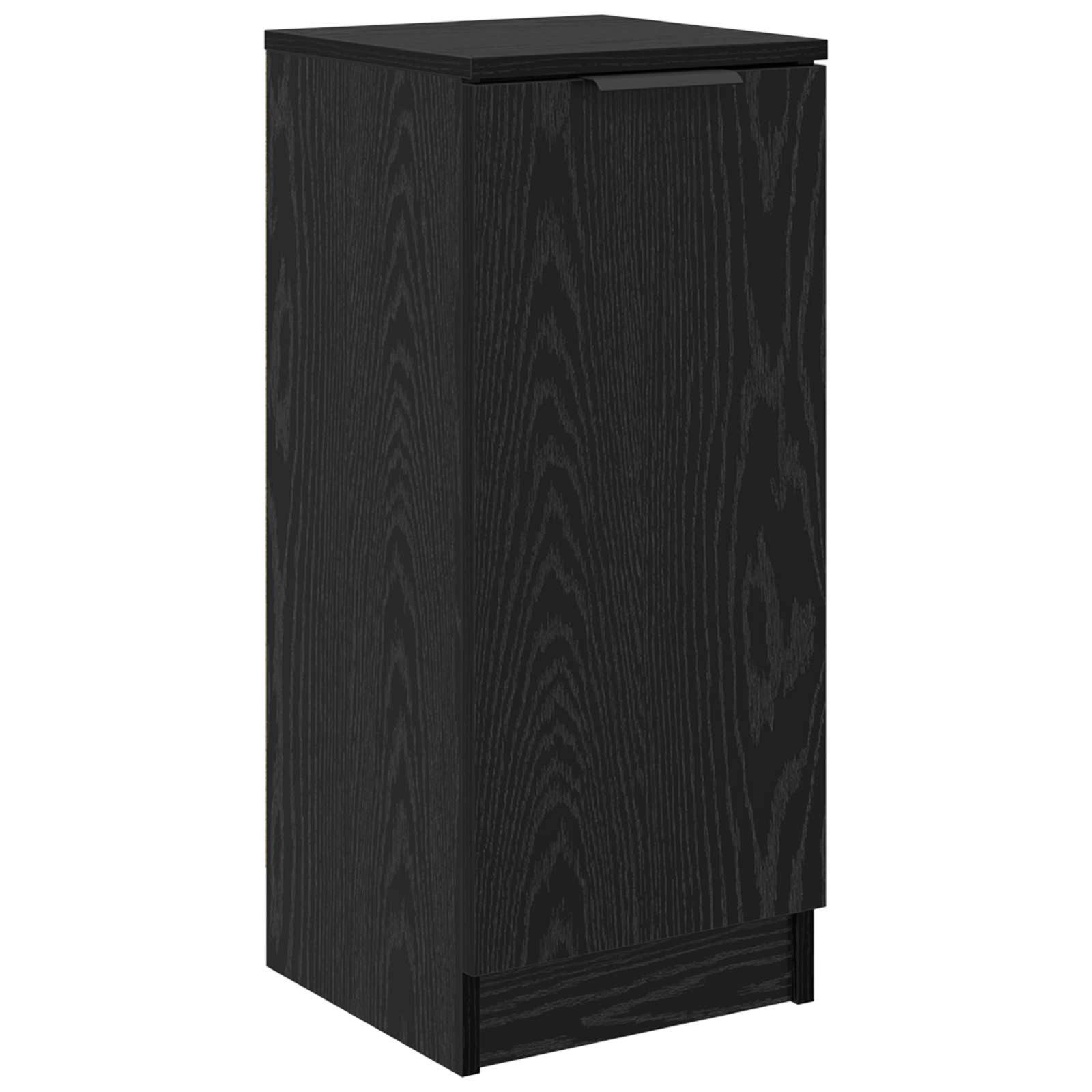 vidaXL Sideboard Sideboard Schwarz Eichen-Optik 30 x 30 x 70 cm Holzwerkstoff (1 St)