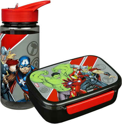 Scooli Lunchbox Avengers, Kunststoff, (Set, 2-tlg), Brotzeitdose & Trinkflasche