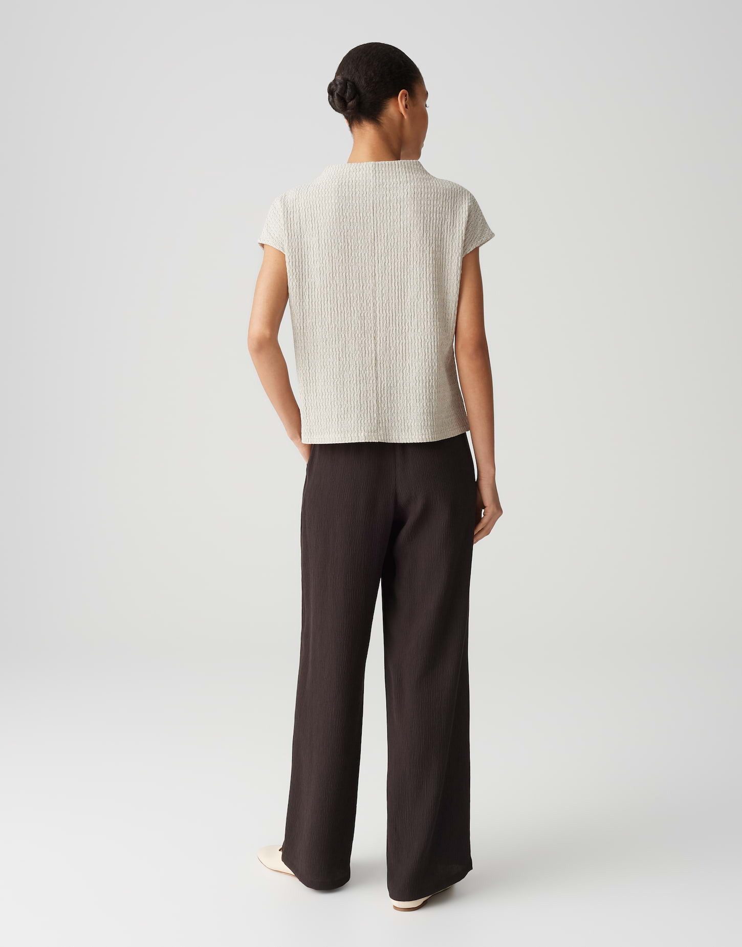 OPUS Kurzarmshirt SOROTE mit feiner Struktur