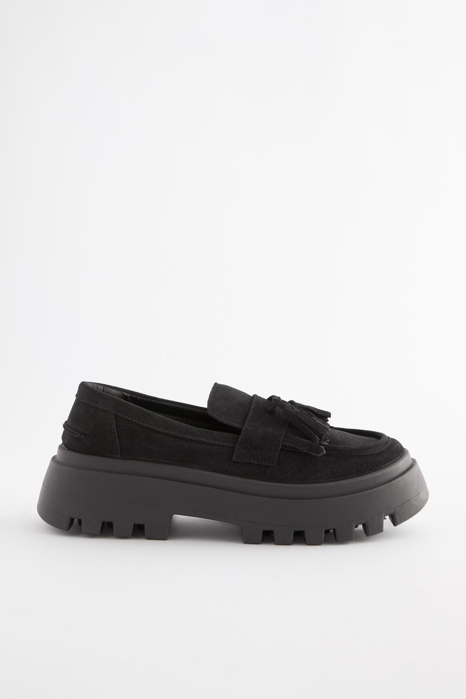 Next Forever Comfort® derbe Leder-Loafer mit Quaste Loafer (1-tlg) Black
