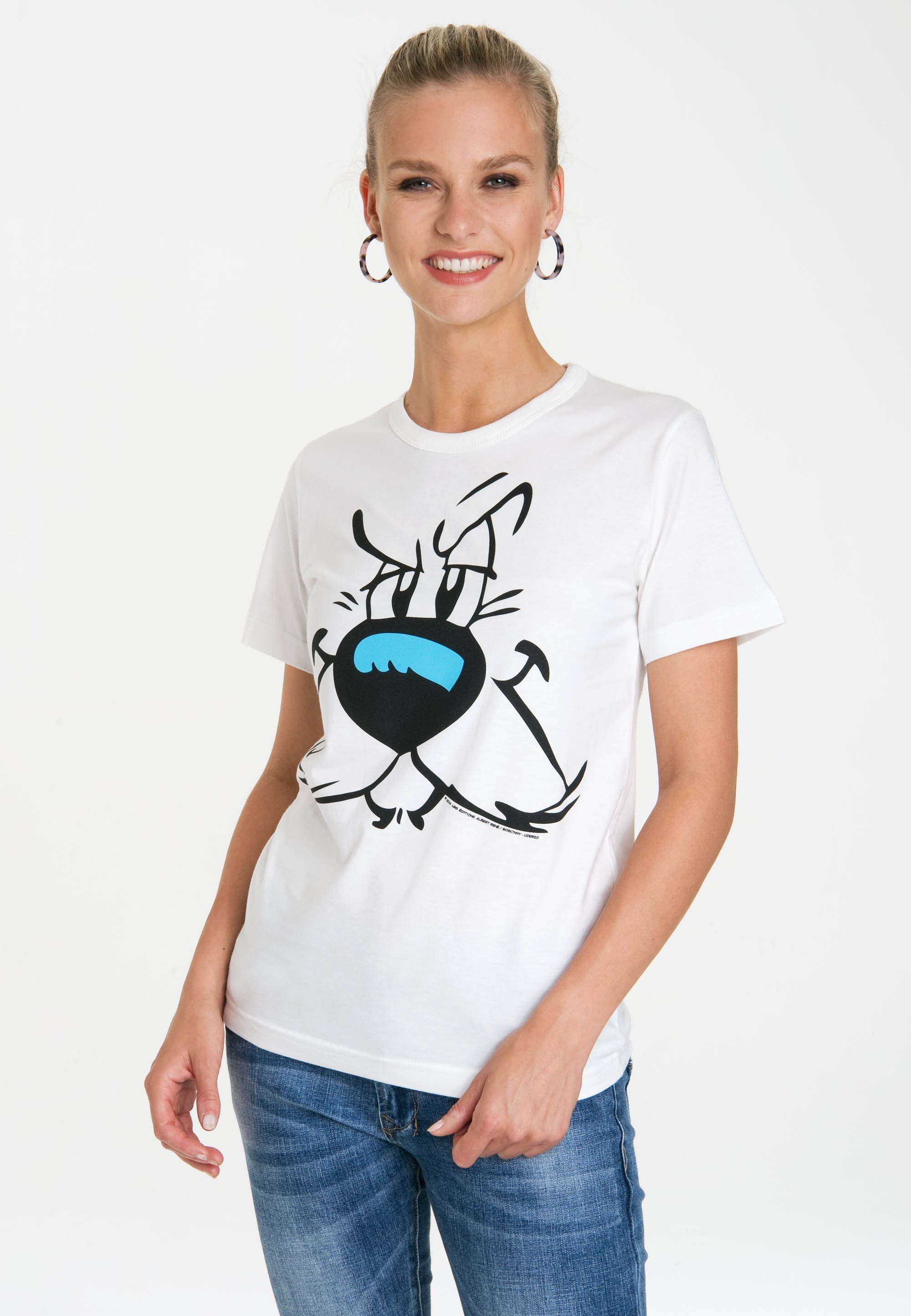 LOGOSHIRT T-Shirt Idefix – Faces mit lizenziertem Originaldesign