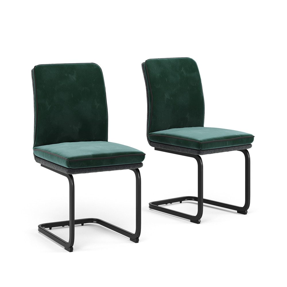 Vicco Esszimmerstuhl Eleganza, Grün, 2er Set günstig online kaufen