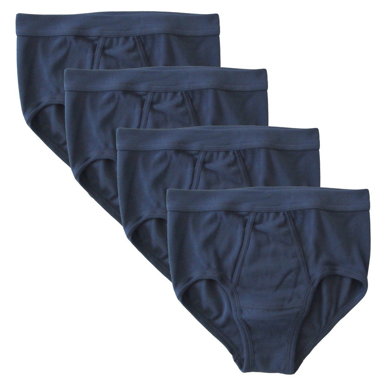 HERMKO Slip Briefs (Pack, 4er) 100 % Bio-Baumwolle mit Eingriff Weichbund hergestellt in EU basic