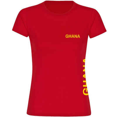 multifanshop T-Shirt Damen Ghana - Brust & Seite - Frauen