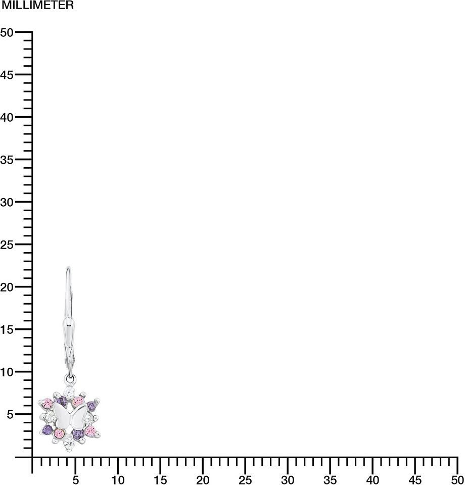 Prinzessin Lillifee Paar Ohrhänger Blüten, mit Zirkonia (synth)