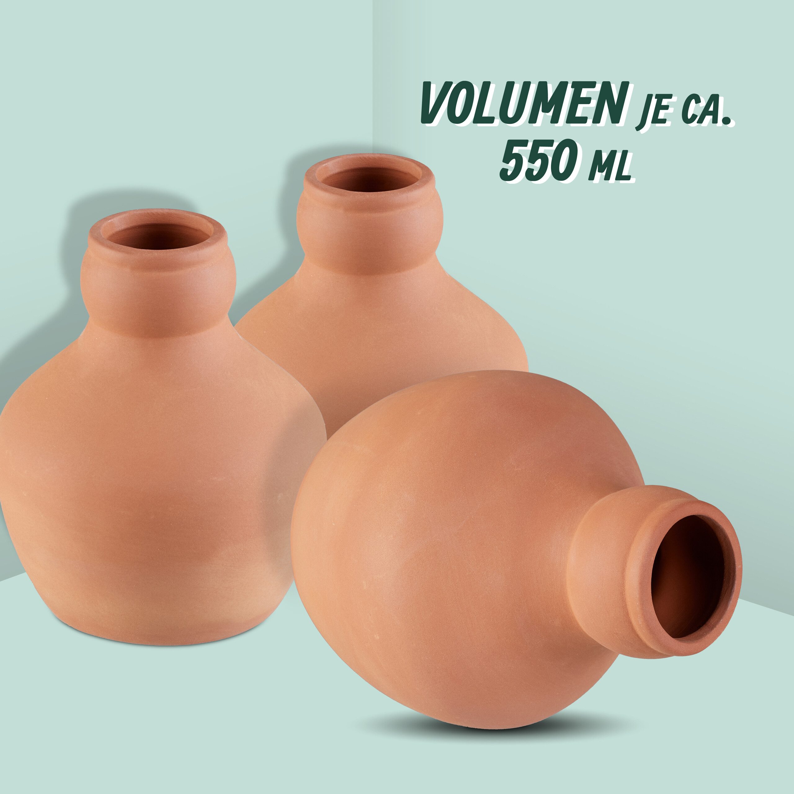 relaxdays Bewässerungssystem Ollas zur Bewässerung 550 ml 3er Set, (3-tlg) – Bild 3 von 5