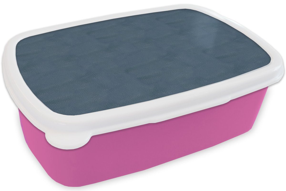 Kunststoff - (2-tlg), rosa - MuchoWow Leder Brotdose Tiere, Blau Mädchen, Kunststoff, Erwachsene, Lunchbox Snackbox, Kinder, für Brotbox