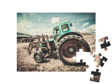 puzzleYOU Puzzle Alter Traktor, 48 Puzzleteile, puzzleYOU-Kollektionen Landwirtschaft