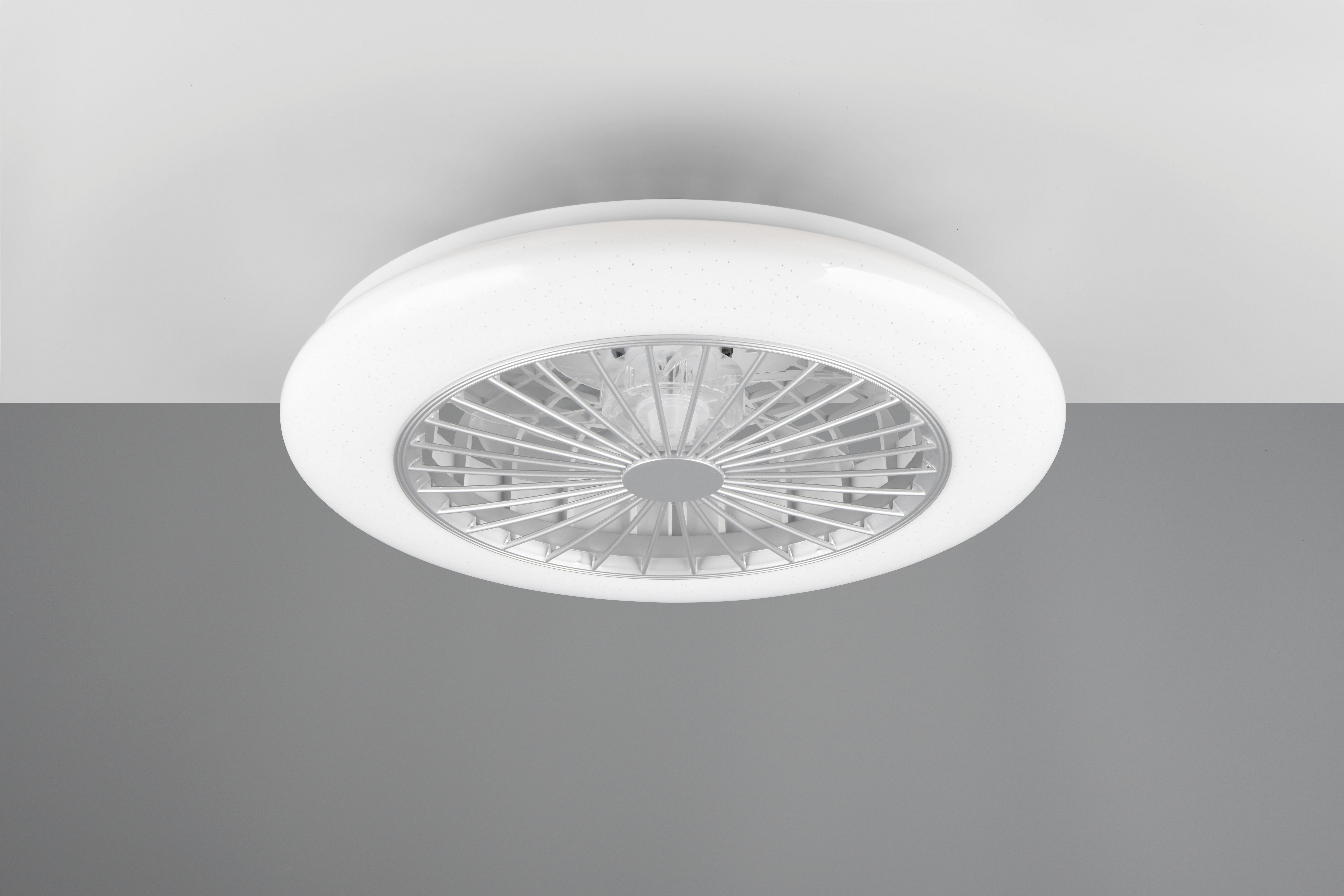 Reality Leuchten LED Deckenleuchte Stralsund Deckenventilator, Farbwechsel, Memoryfunktion, Nachtlichtfunktion, Timerfunktion, Ventilatorfunktion, LED fest integriert, Farbwechsler, warmweiß - kaltweiß, Deckenlampe, Ventilator 3 Stufen, Fernbed. Lichtfarbe einstellbar RGBW