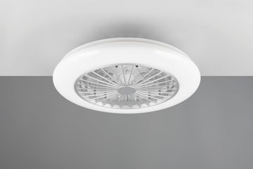 TRIO Leuchten LED Deckenleuchte Stralsund Deckenventilator, Farbwechsel, Memoryfunktion, Nachtlichtfunktion, Timerfunktion, Ventilatorfunktion, LED fest integriert, Farbwechsler, warmweiß - kaltweiß, Deckenlampe, Ventilator 3 Stufen, Fernbed. Lichtfarbe einstellbar RGBW