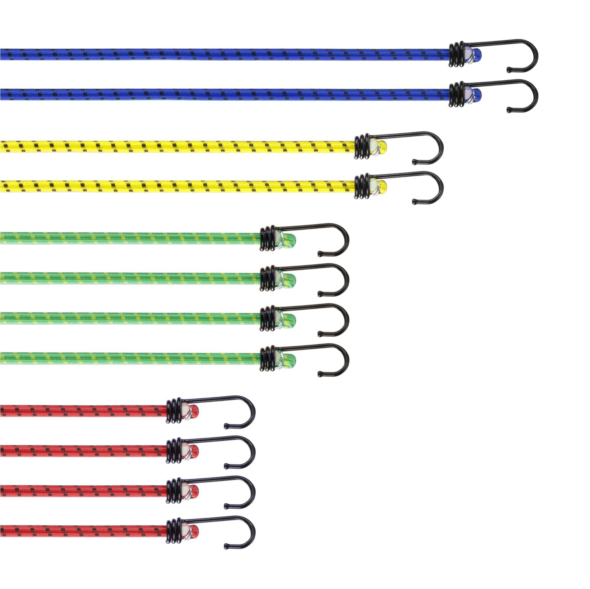Spanngurt 12er Set Universal Expander Gepäckspanner mit Haken Gummispanner