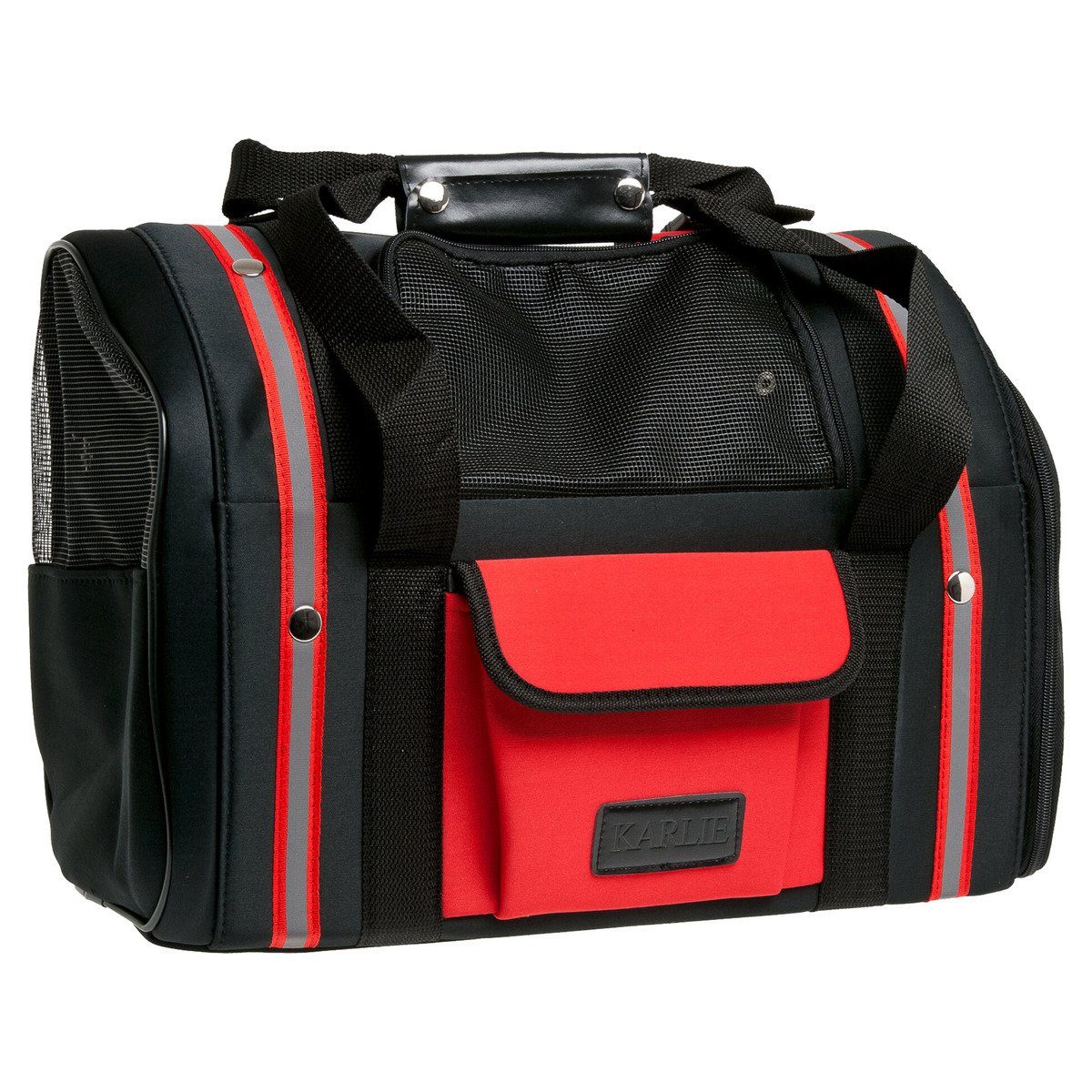 Flamingo Tiertransporttasche Tragetaschen Smart Bag schwarz/rot