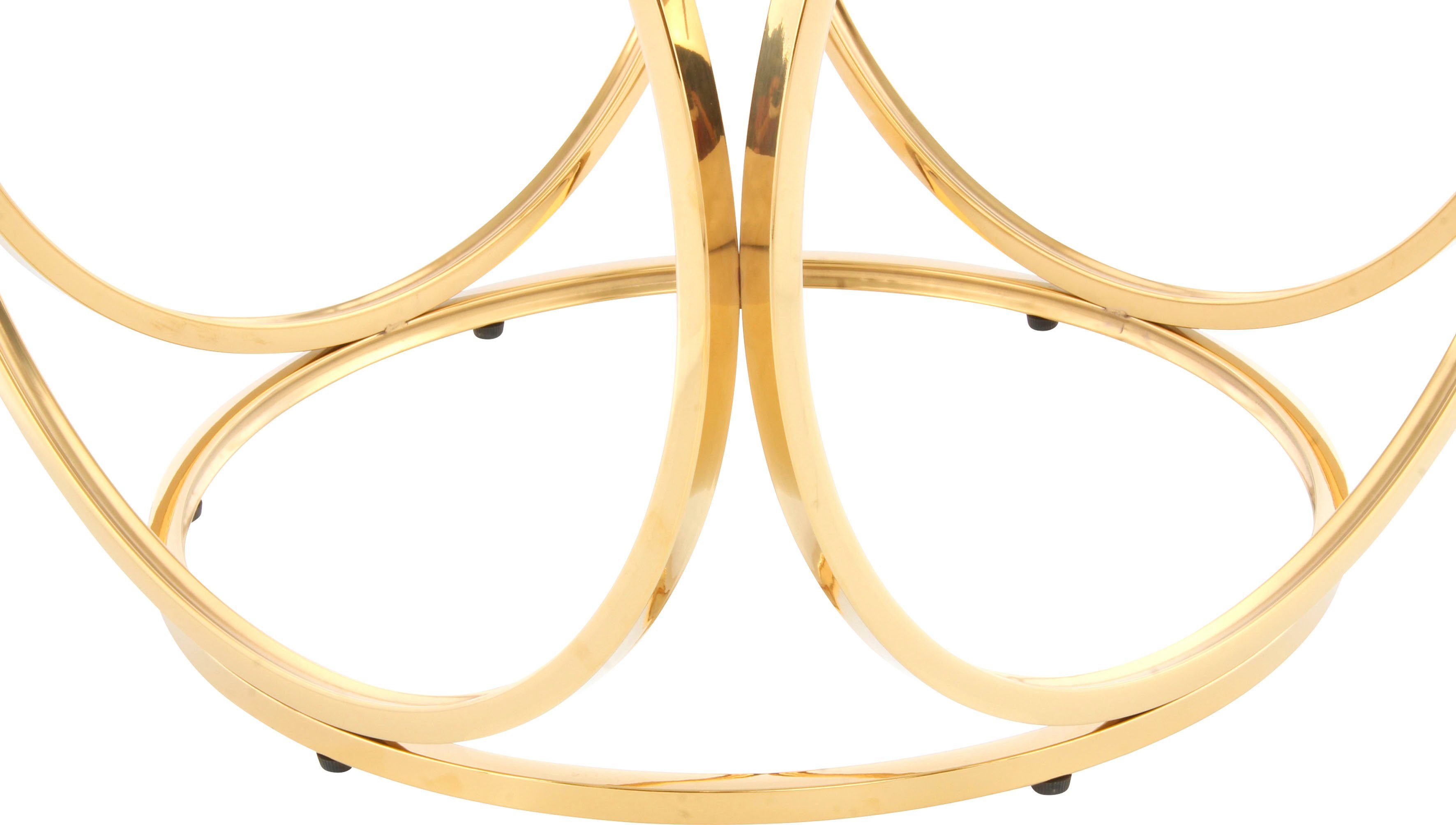Kayoom Beistelltisch Beistelltisch | Whitney 225, Tischplatte randlose gold klar klar 