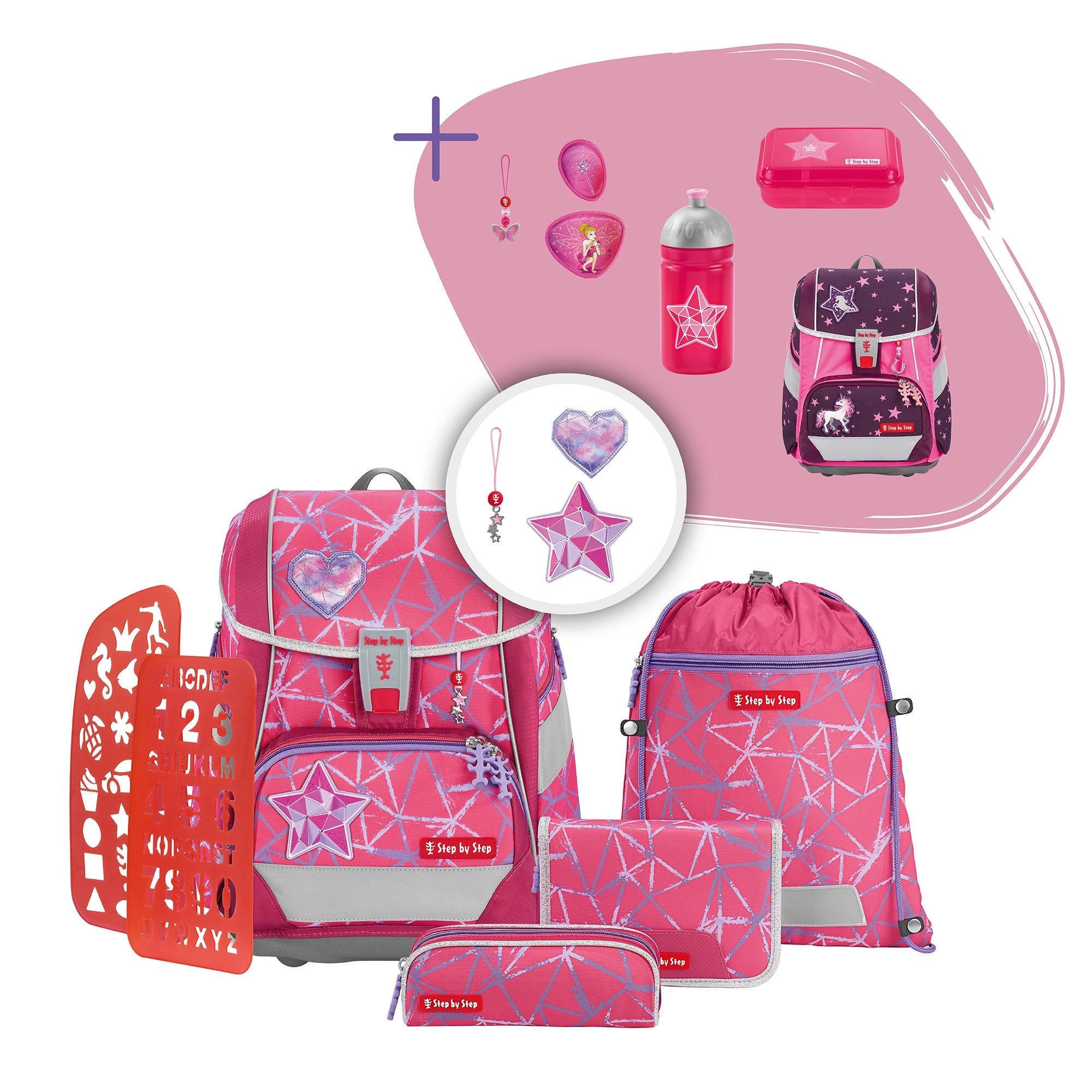 Step by Step Schulranzen 2IN1 PLUS „Star Stella“, 10-tlg.