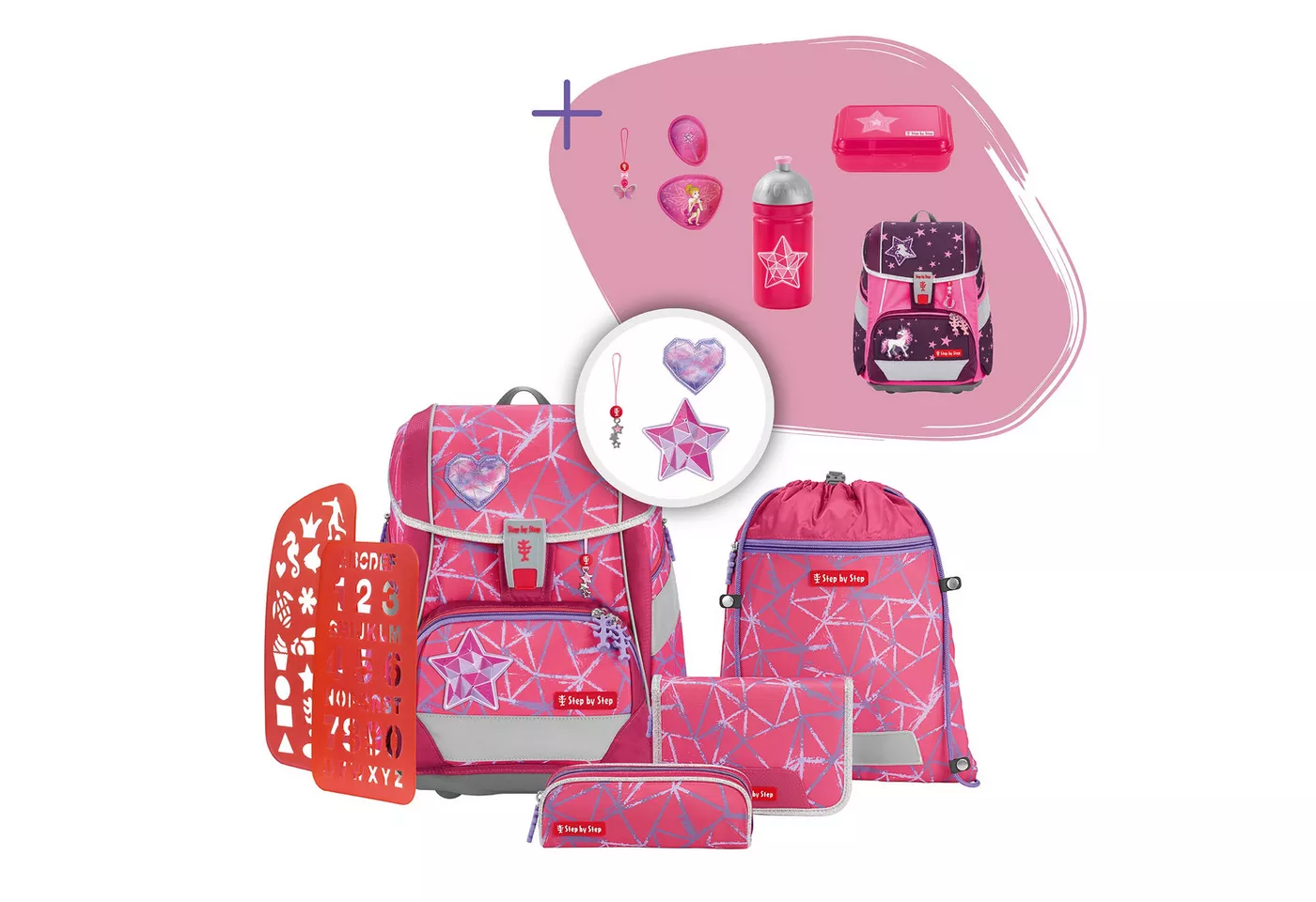 Step by Step Schulranzen 2IN1 PLUS „Star Stella“, 10-tlg.