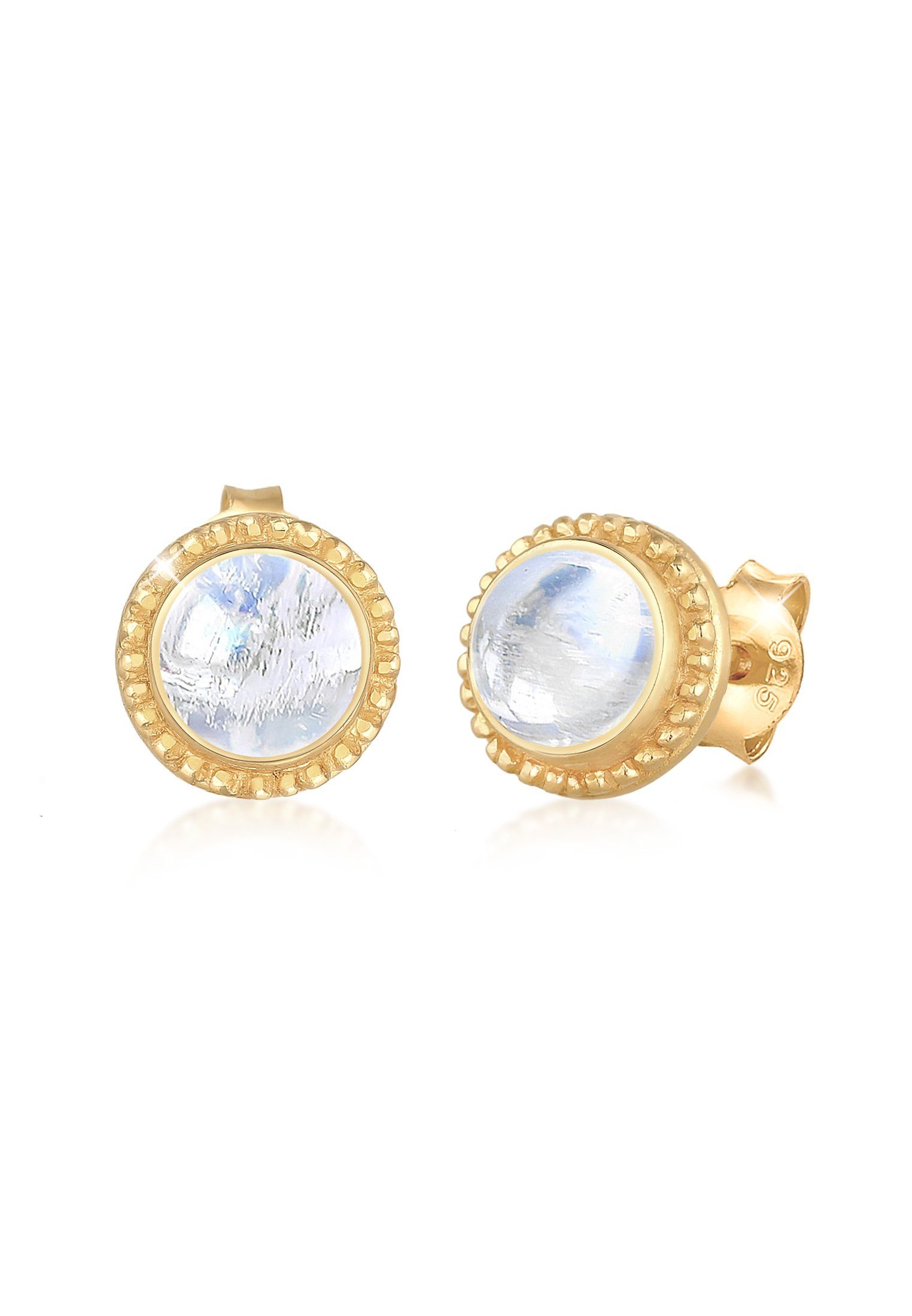 Nenalina Paar Ohrstecker Mondstein Geburtsstein Juni Trend Edel 925 Silber