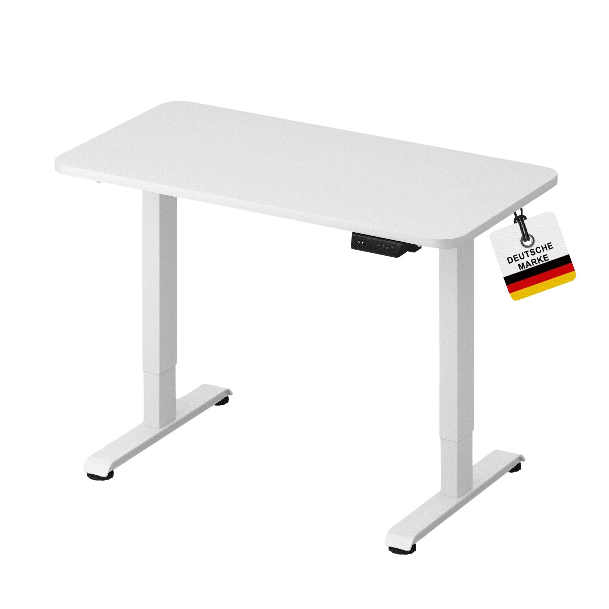 Albatros International Schreibtisch Weiss elektrisch Schreibtisch Weiss (110x60cm, höhenverstellbarer Stehschreibtisch, als Optimal Albatros LIFT | Standing 2P11W Bürotisch Weiss), oder Desk