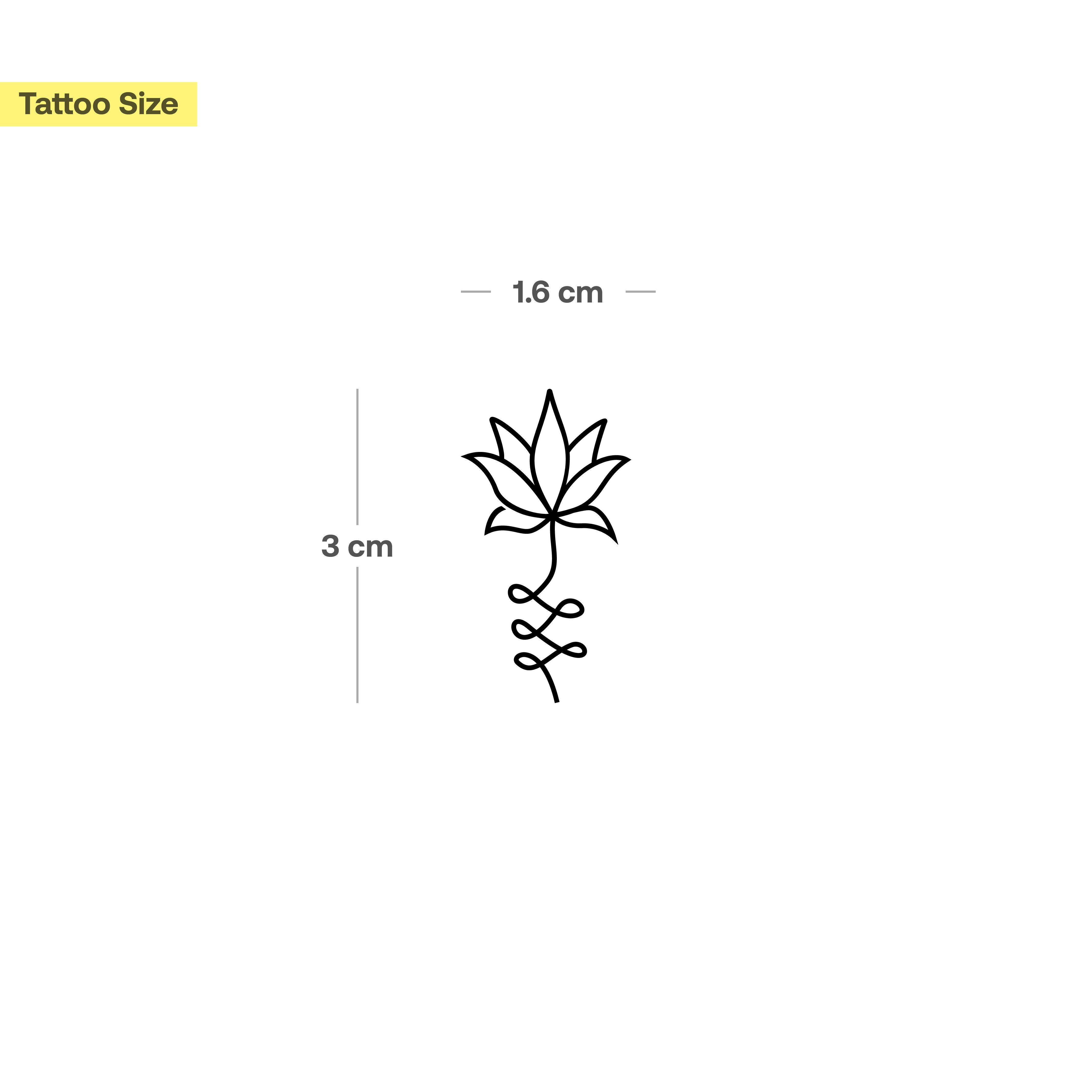 Inkster Schmuck-Tattoo Lotusblume, wasserfestes temporäres Tattoo, 2 Wochen Halt