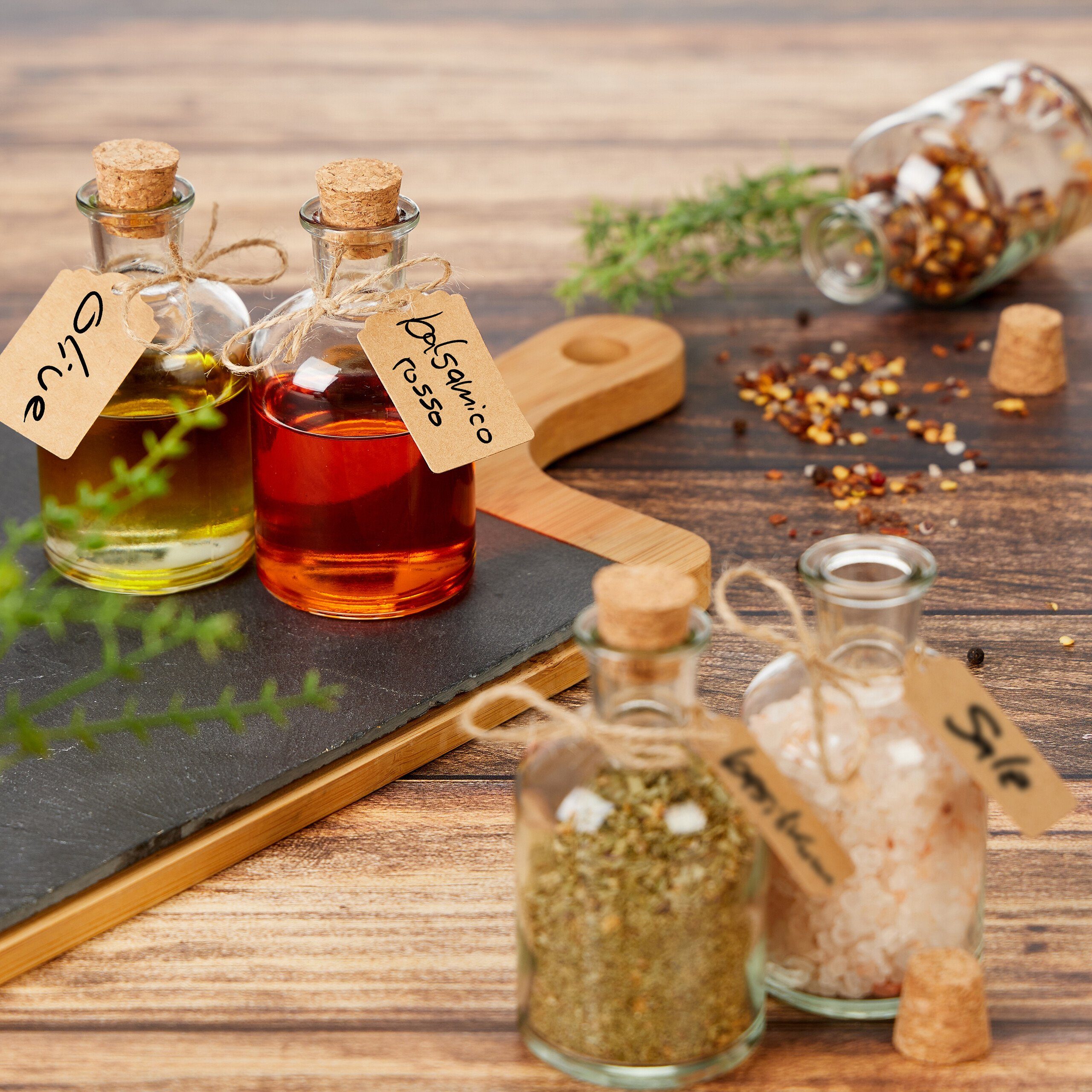 relaxdays Deko-Glas Dekogläser Set mit Korkdeckel (24er Set, 24 St., 24er S günstig online kaufen